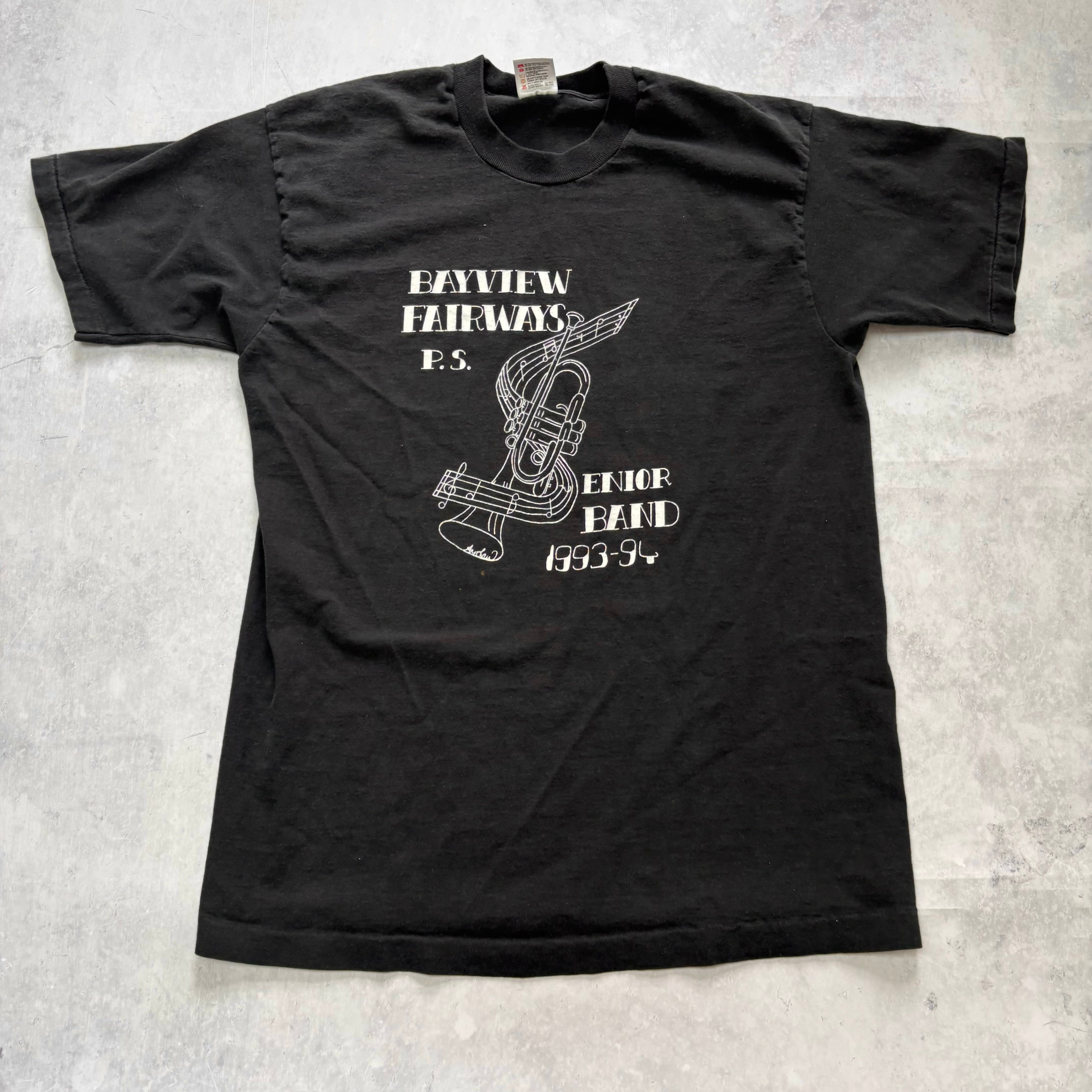 Vintage T Shirt Mens Medium Black Single Stitch Graphic Print 90s