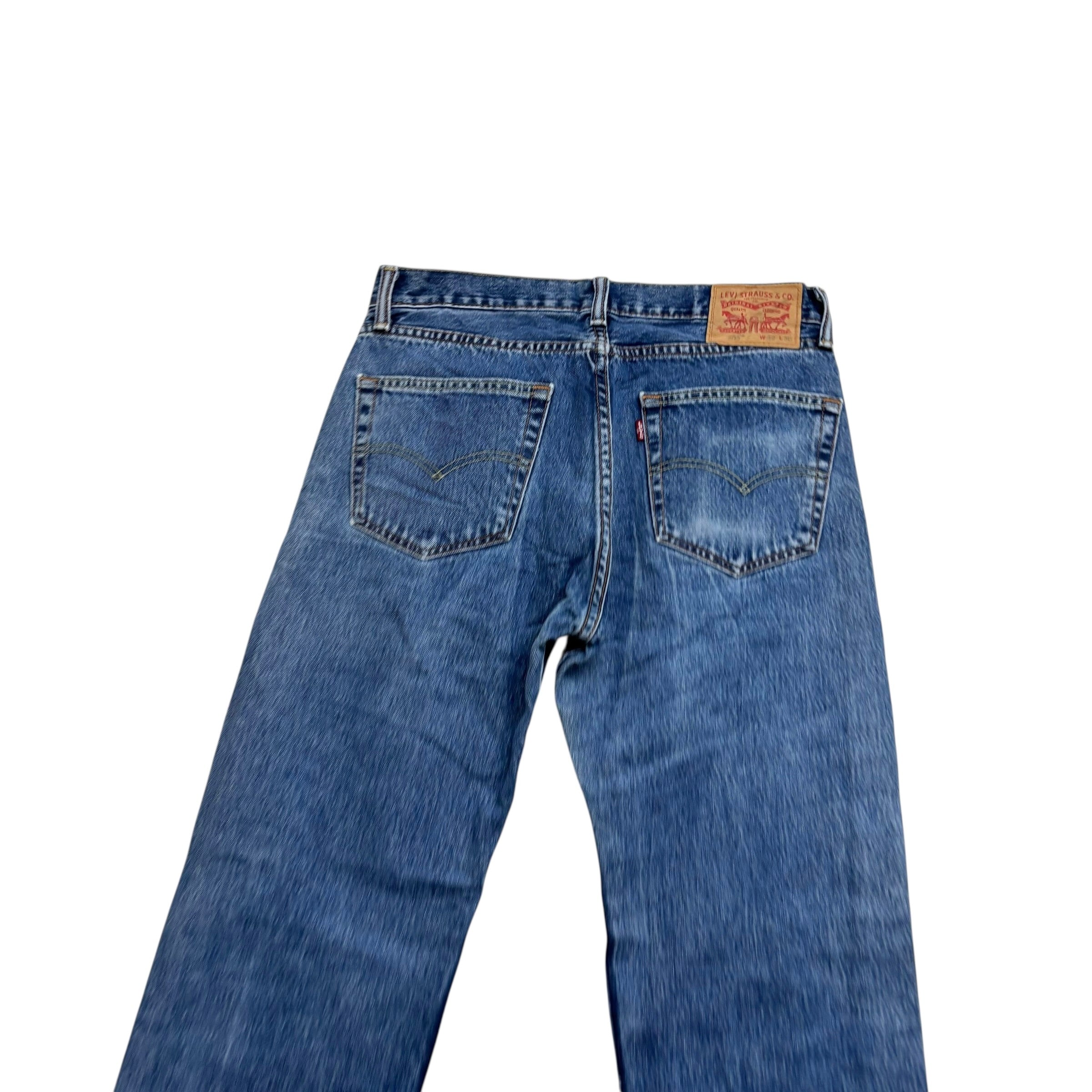 Levis 505 Jeans W31 L30 Mens Mid Blue Regular Straight Fit Denim