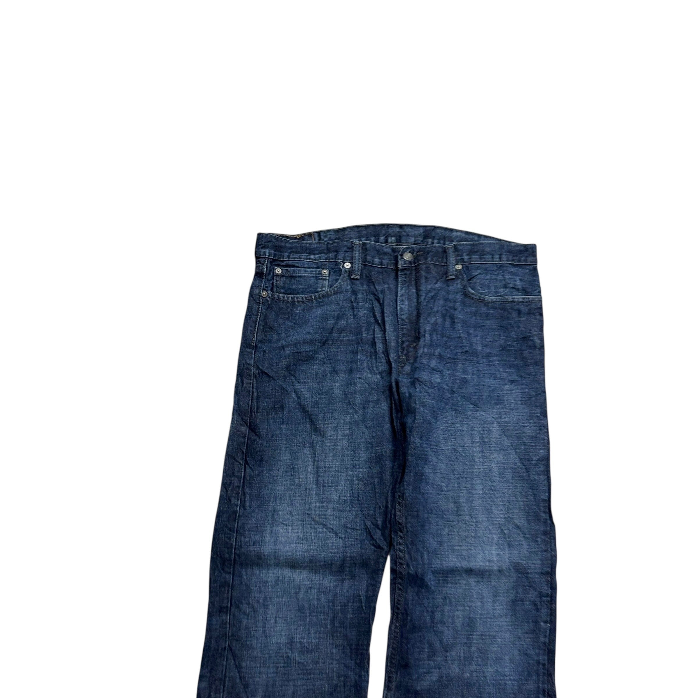 Levis 514 Jeans W38 L32 Mens Dark Blue Regular Straight Fit Denim (E)