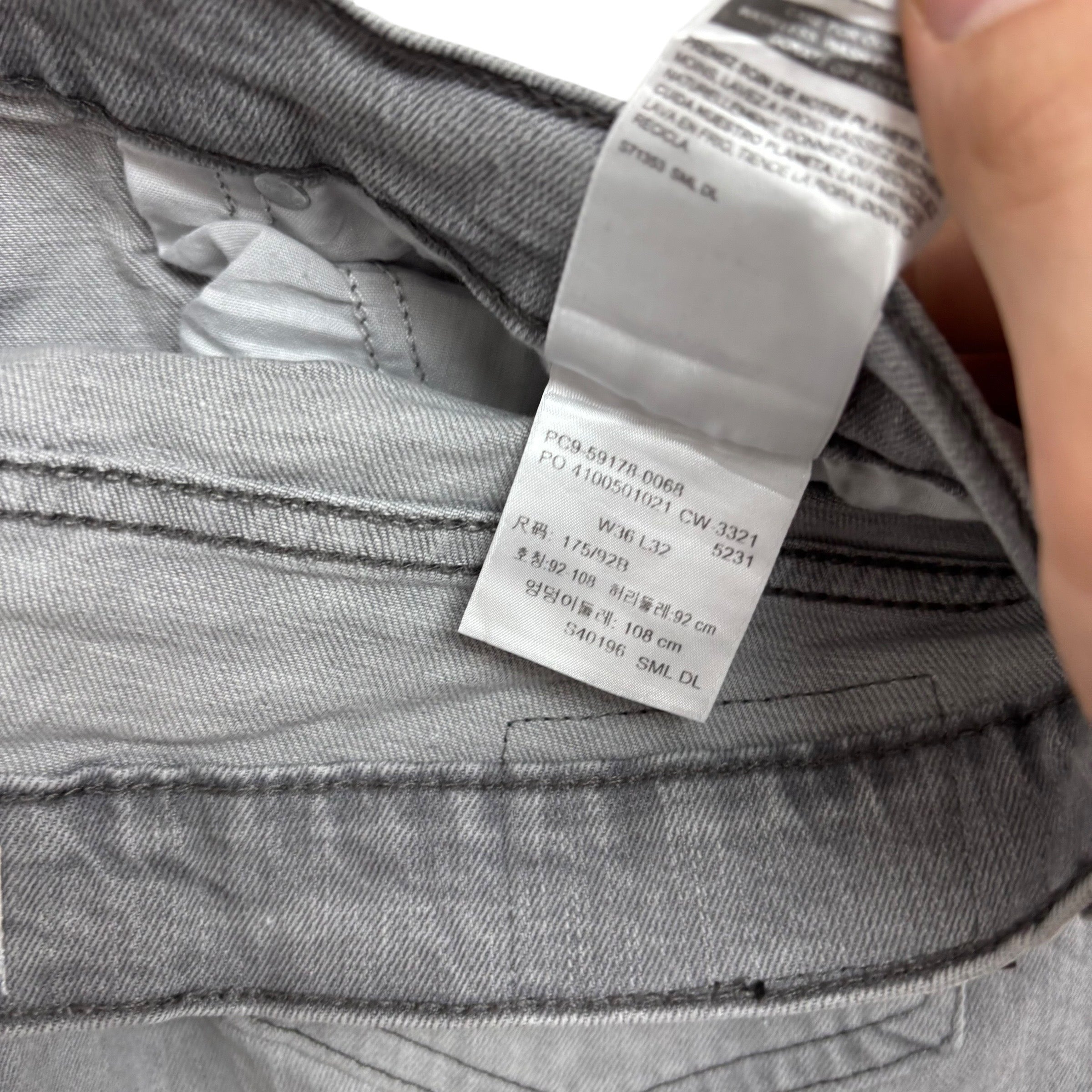 Levis Signature Jeans W36 L32 Mens Grey Slim Fit Stretch Denim (E)