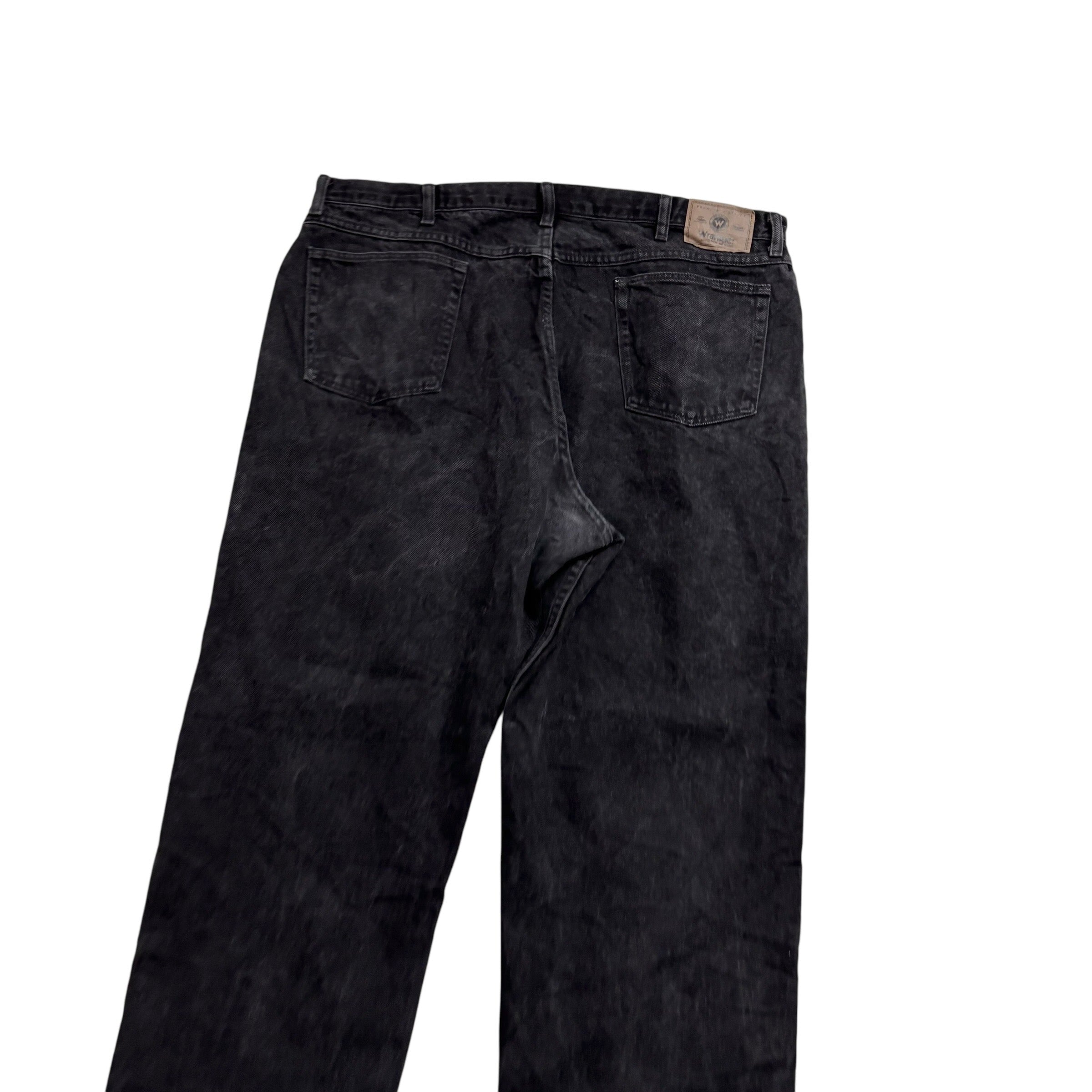 Wrangler Jeans W40 L32 Mens Black Relaxed Straight Fit Vintage Denim (E)