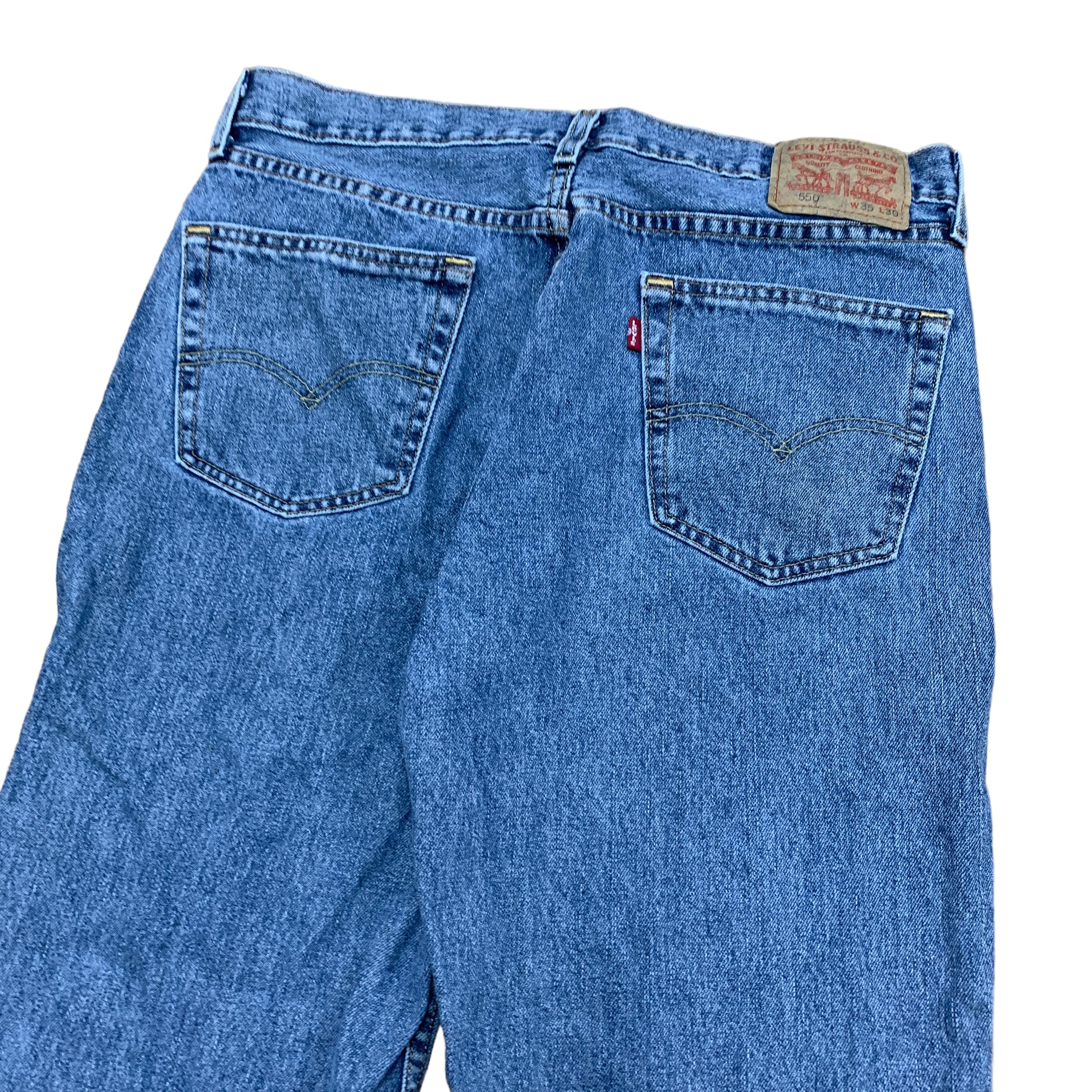 Levis 550 Jeans W35 L30 Mens Blue Vintage Relaxed Straight Fit Denim Y2K