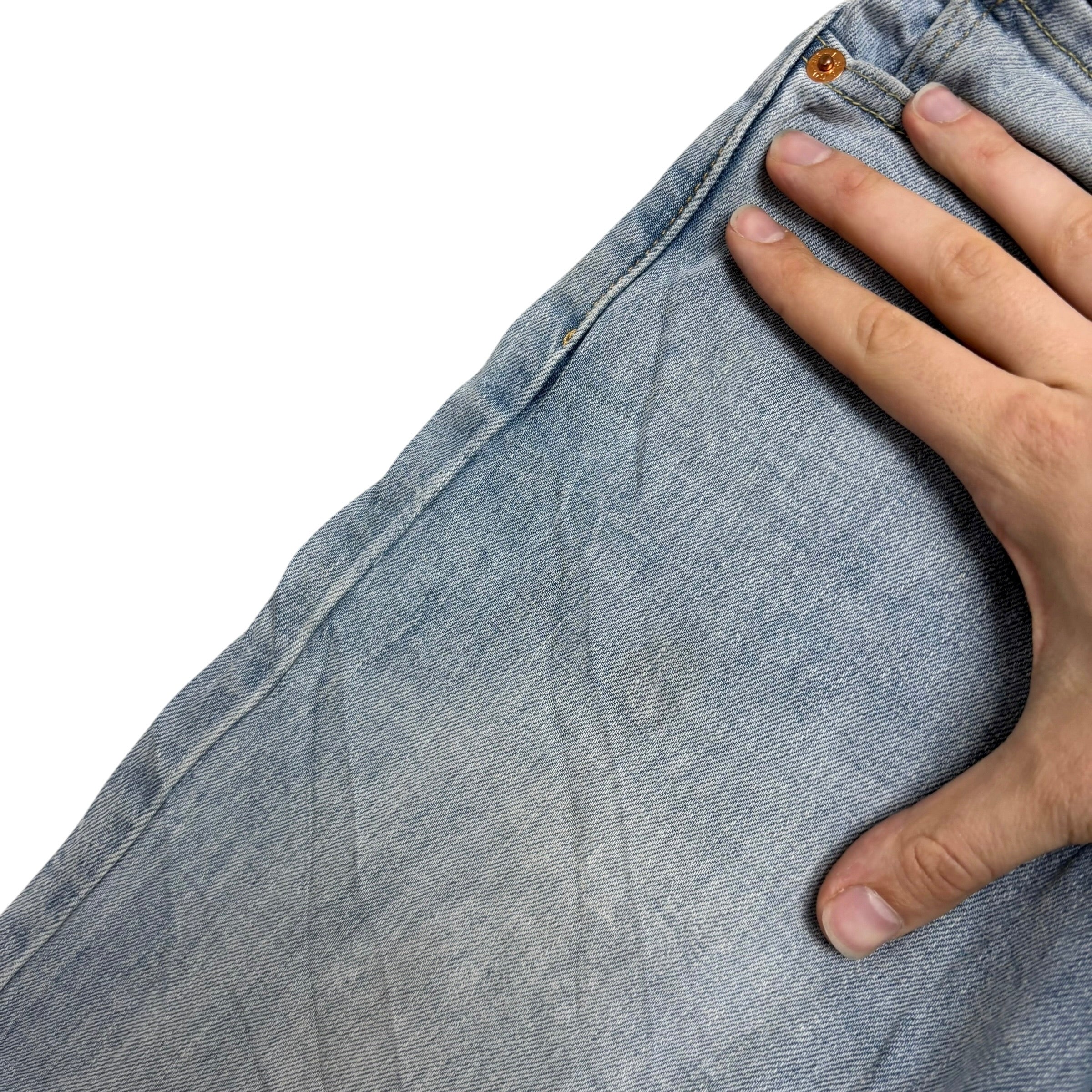 Levis 514 Jeans W32 L30 Mens Light Blue Regular Straight Fit Stretch Denim