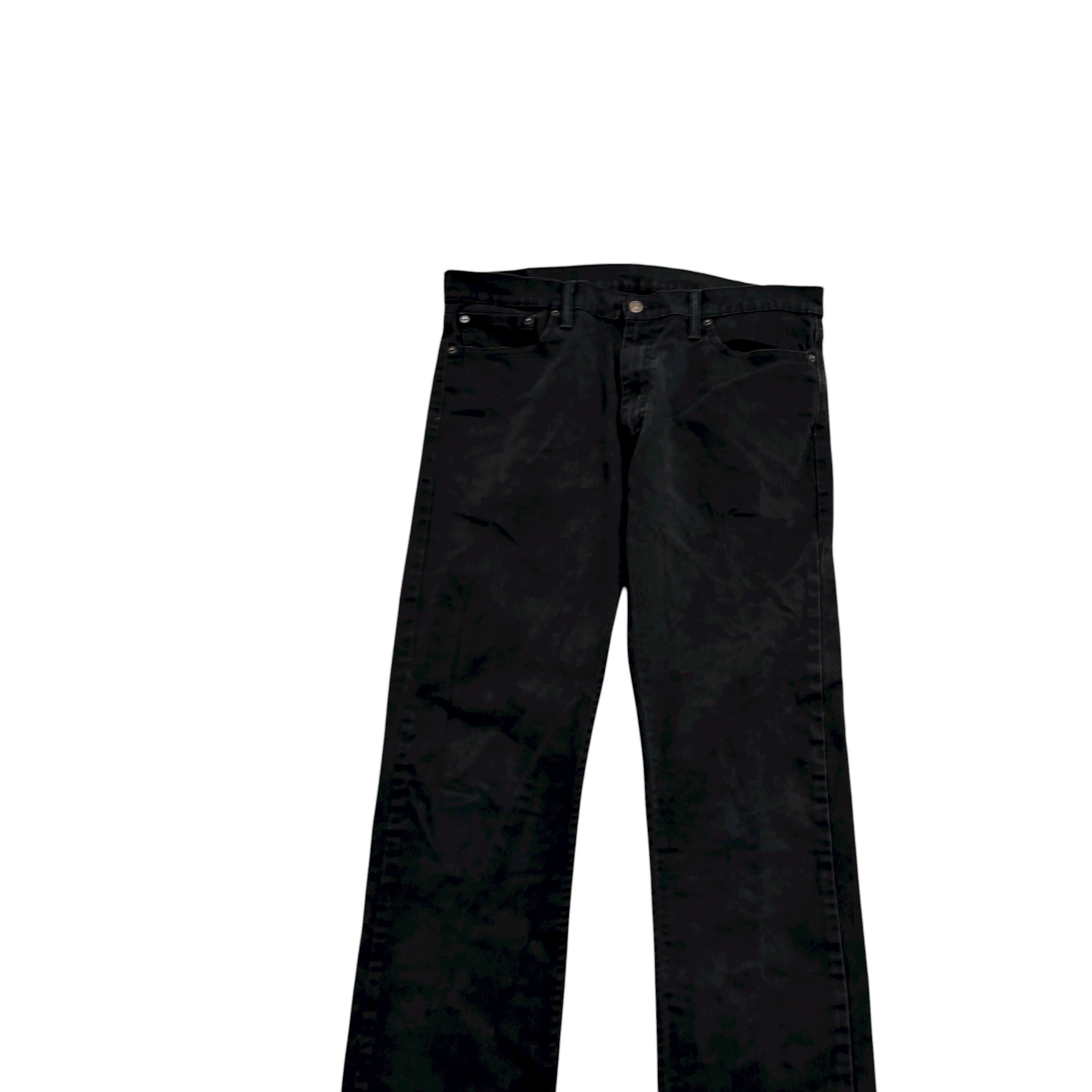 Levis 513 Jeans W36 L32 Mens Black Slim Straight Fit Stretch Denim (E)