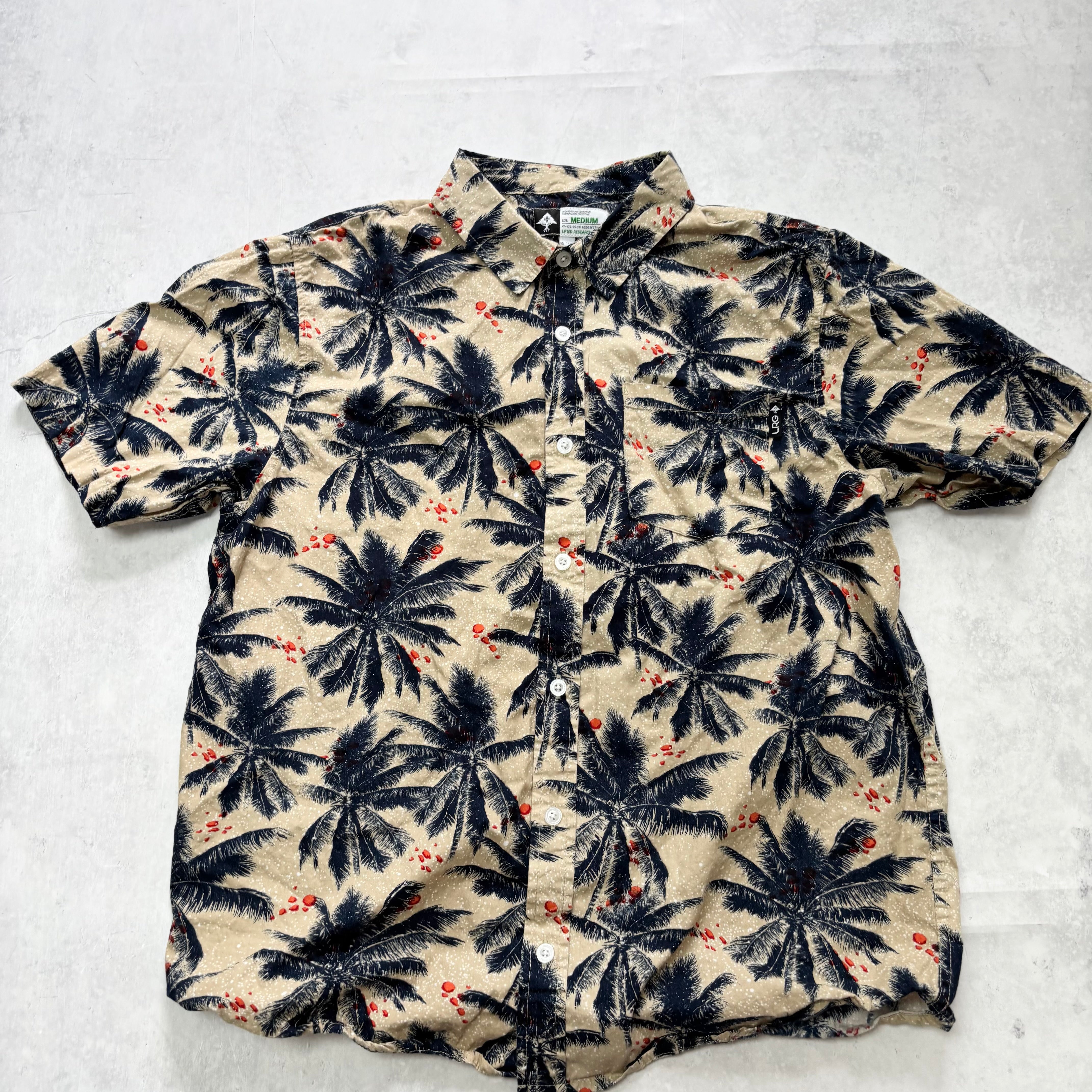 Hawaiian Shirt Mens Small Floral Aloha Short Sleeve Cotton (E)