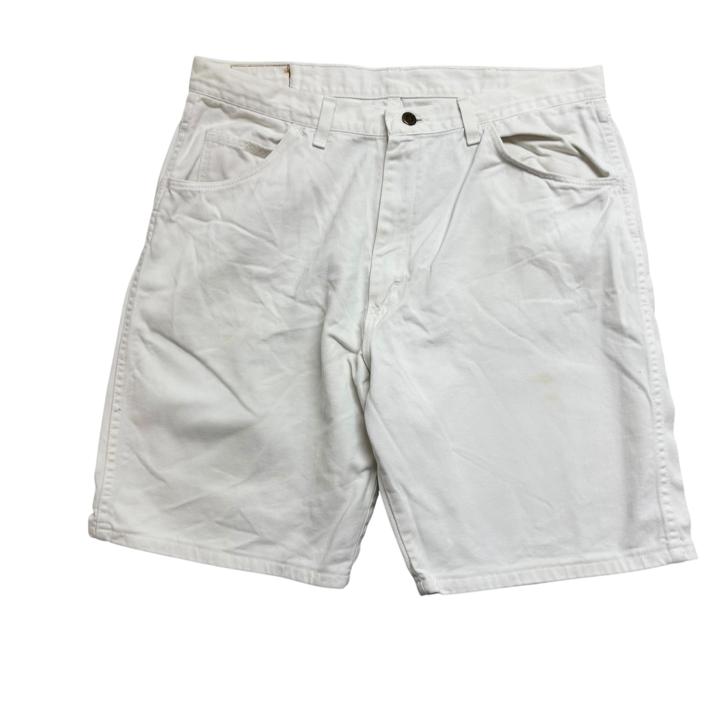 Wrangler Jorts W36 Mens Denim Shorts White Regular Fit Vintage USA Made (F)