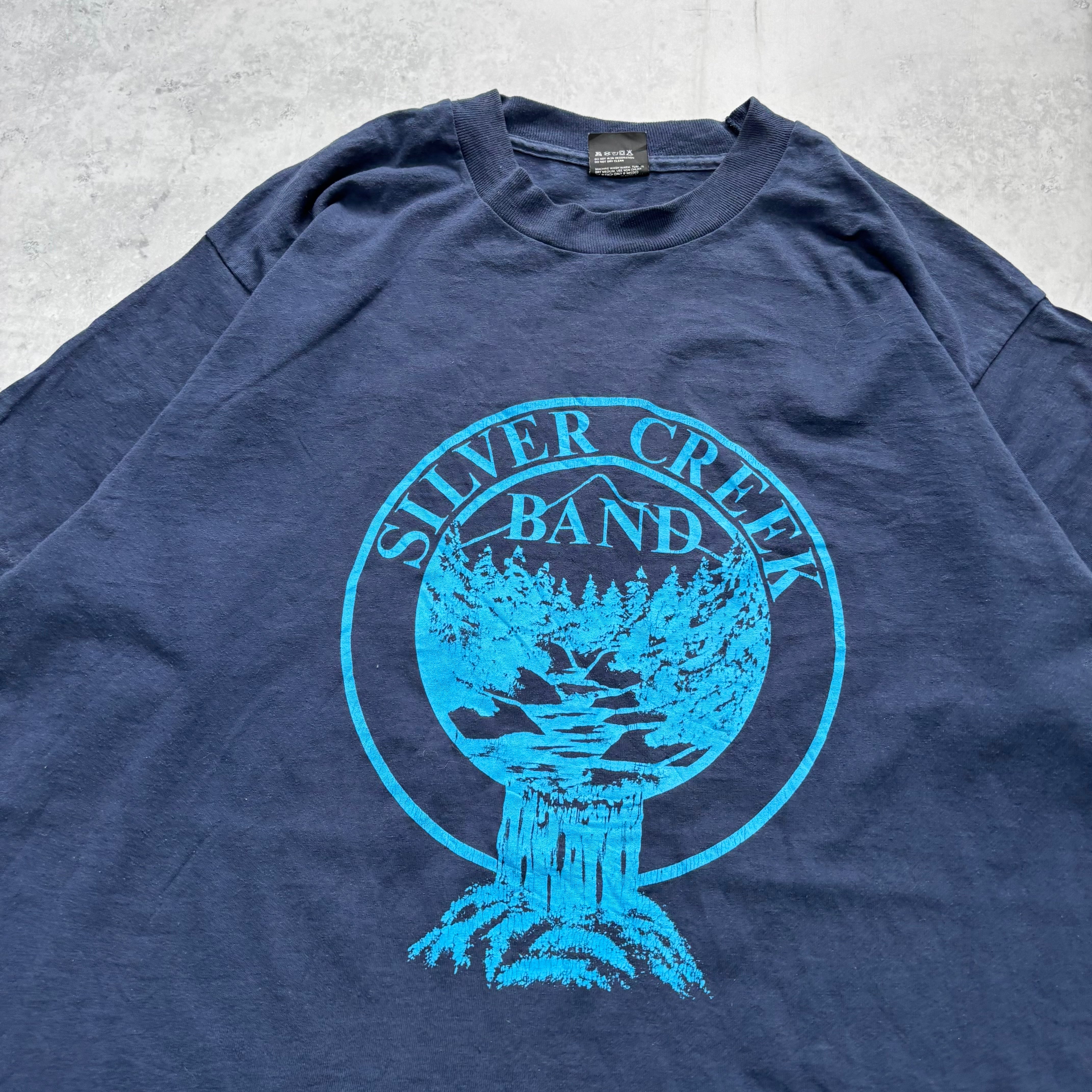 Vintage T Shirt Mens XL Navy Blue Single Stitch Graphic Print 90s USA Band (F)