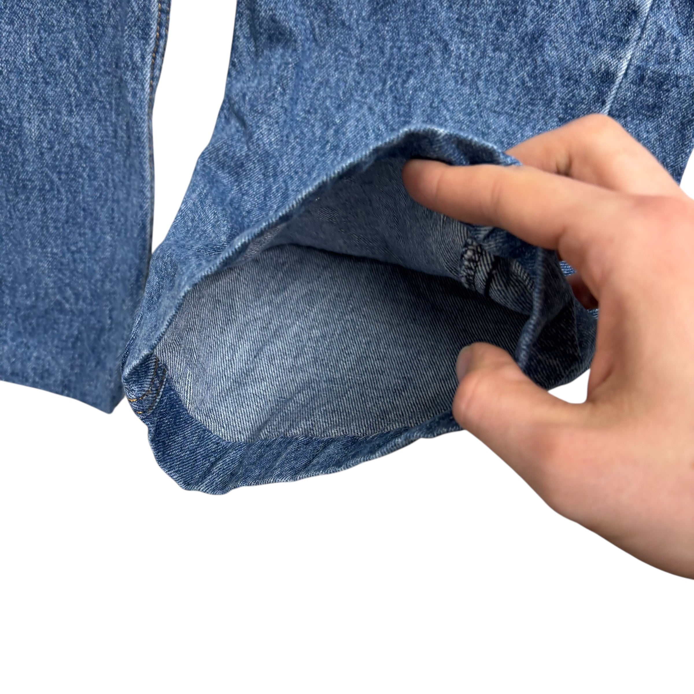 Levis 505 Jeans W38 L26 Mens Mid Blue Regular Straight Fit Denim