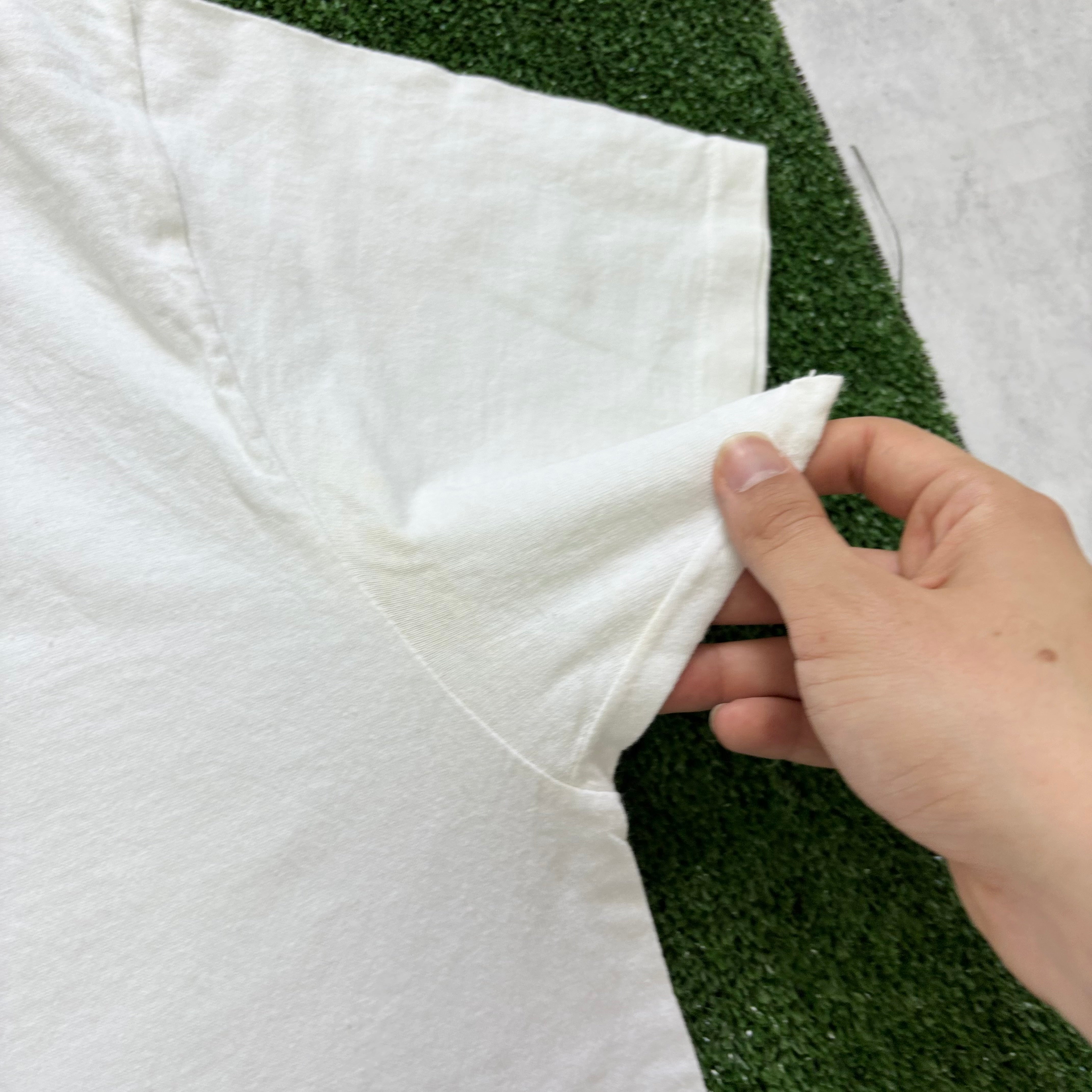 Vintage T Shirt Mens Large White Single Stitch Graphic Print 90s France