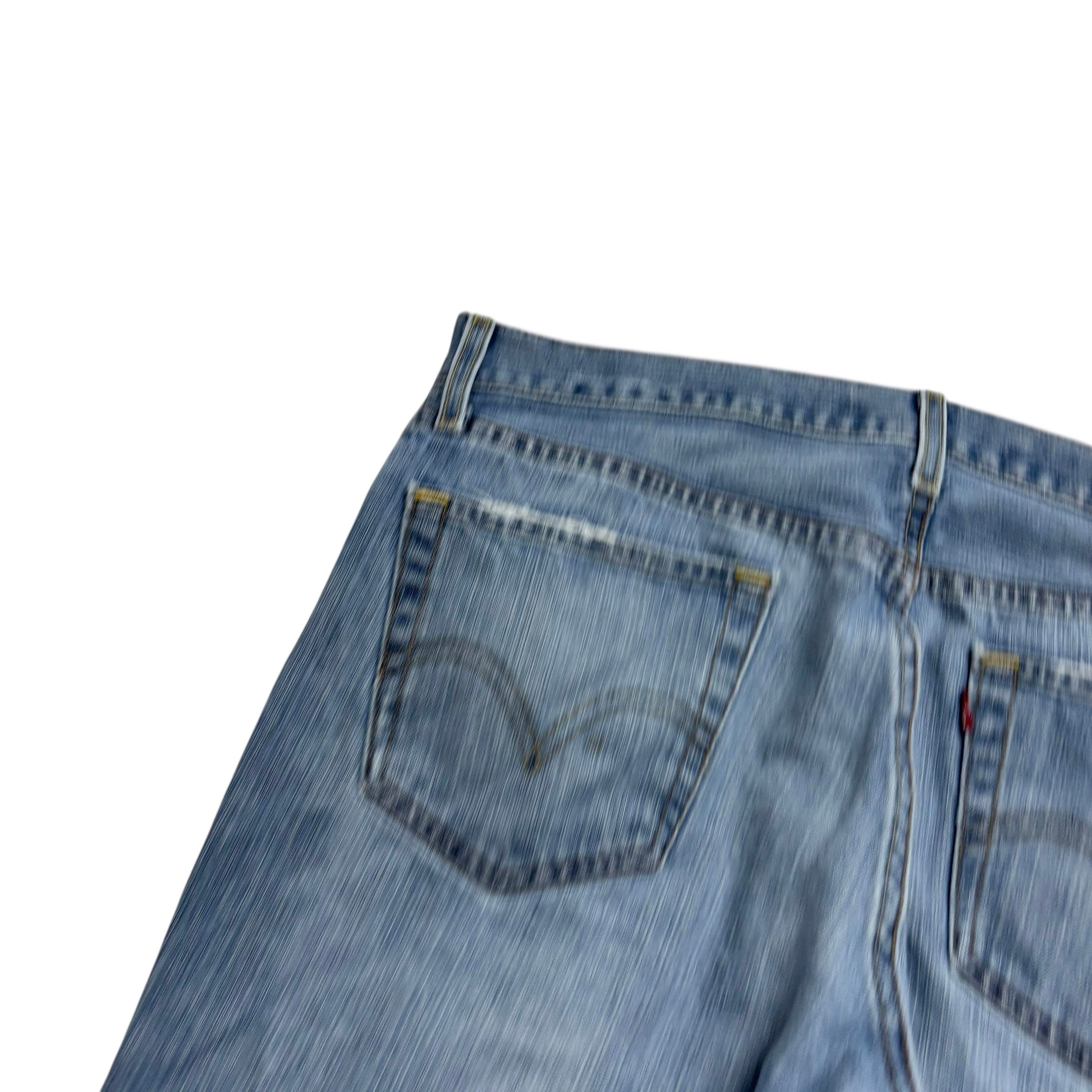 Levis 567 Jeans W34 L31 Mens Light Blue Baggy Relaxed Bootcut Fit Vintage (F)