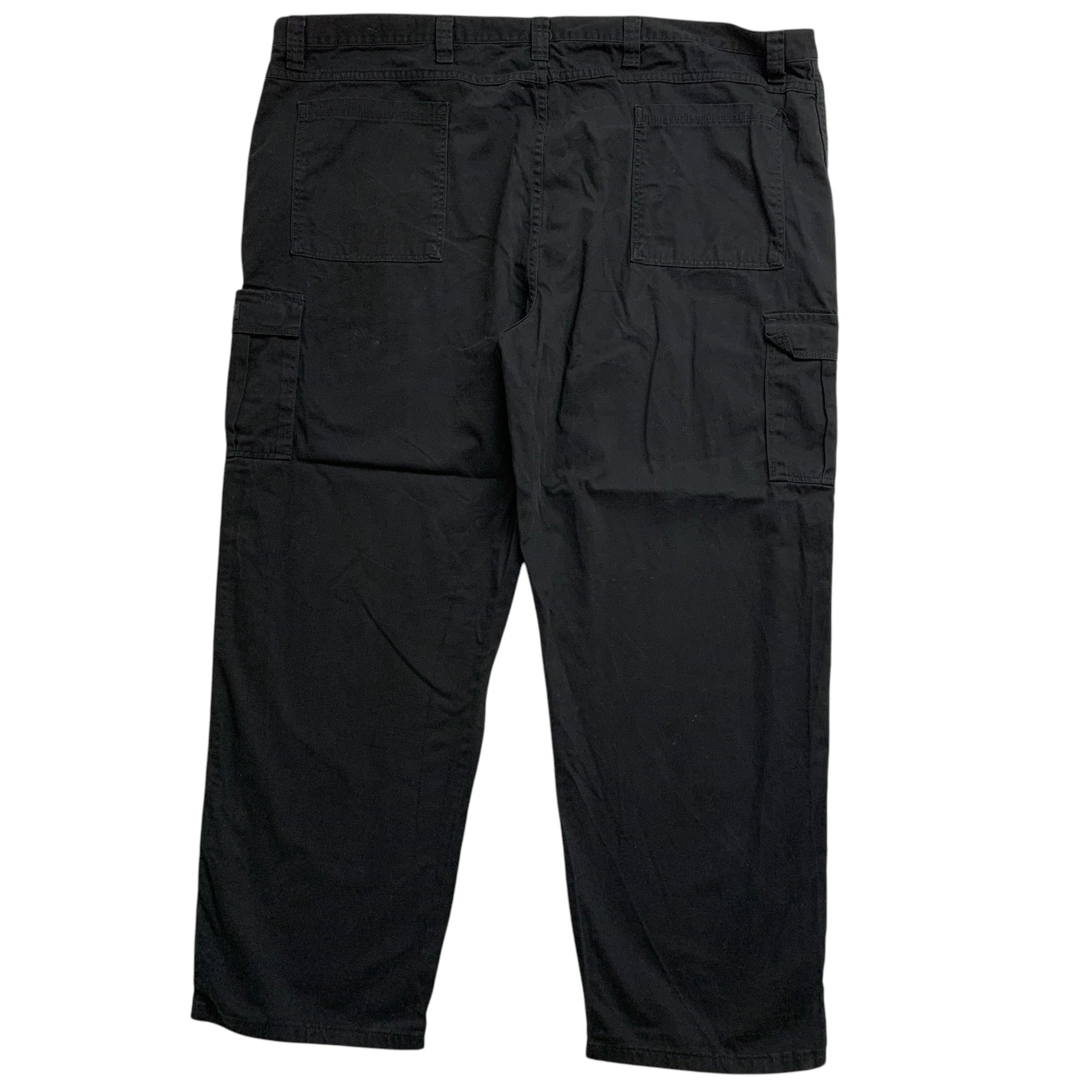 Wrangler Cargo Trousers W50 L32 Mens Black Relaxed Straight Fit Cotton Pants