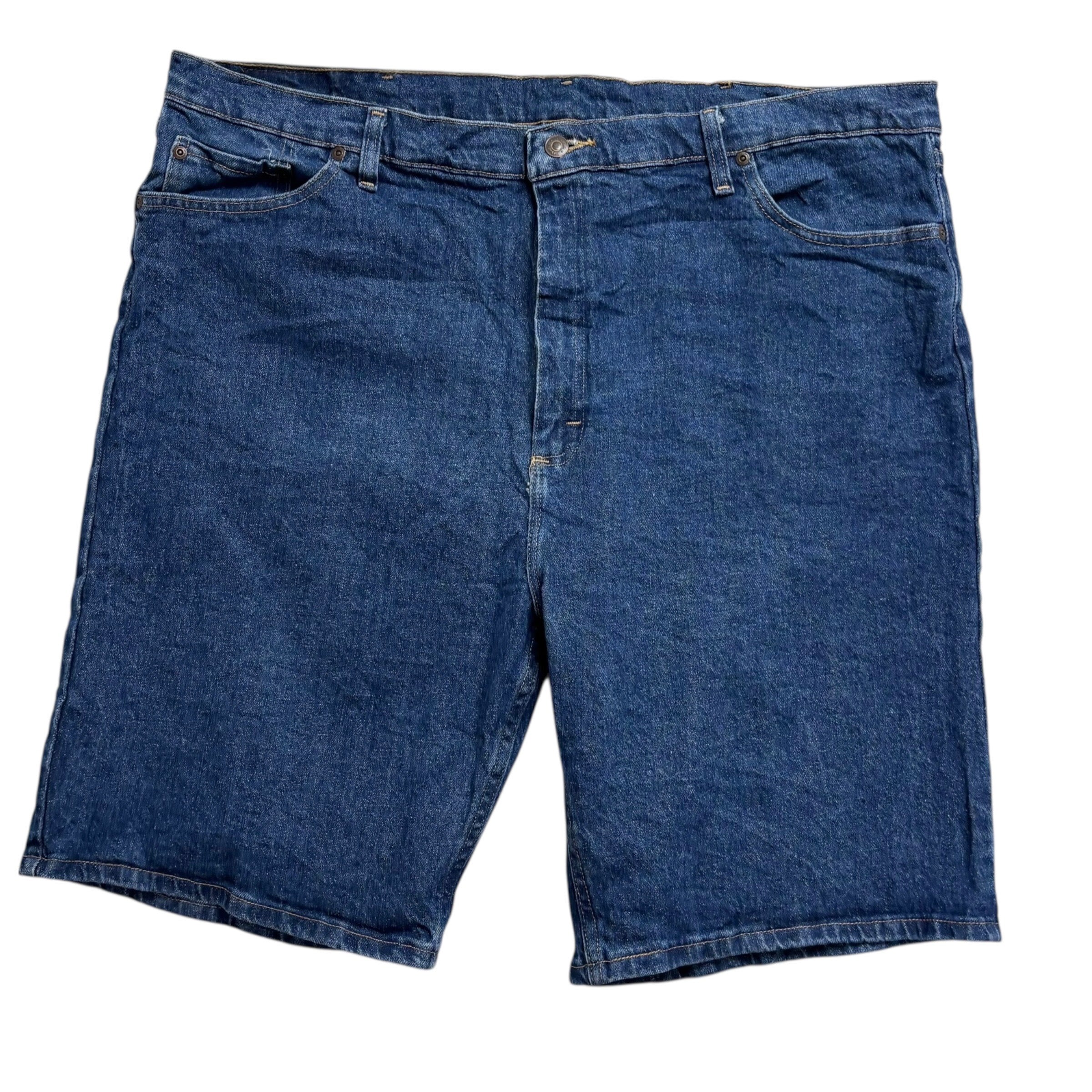 Wrangler Baggy Jorts W42 Mens Denim Shorts Dark Blue Relaxed Fit Stretch (E)