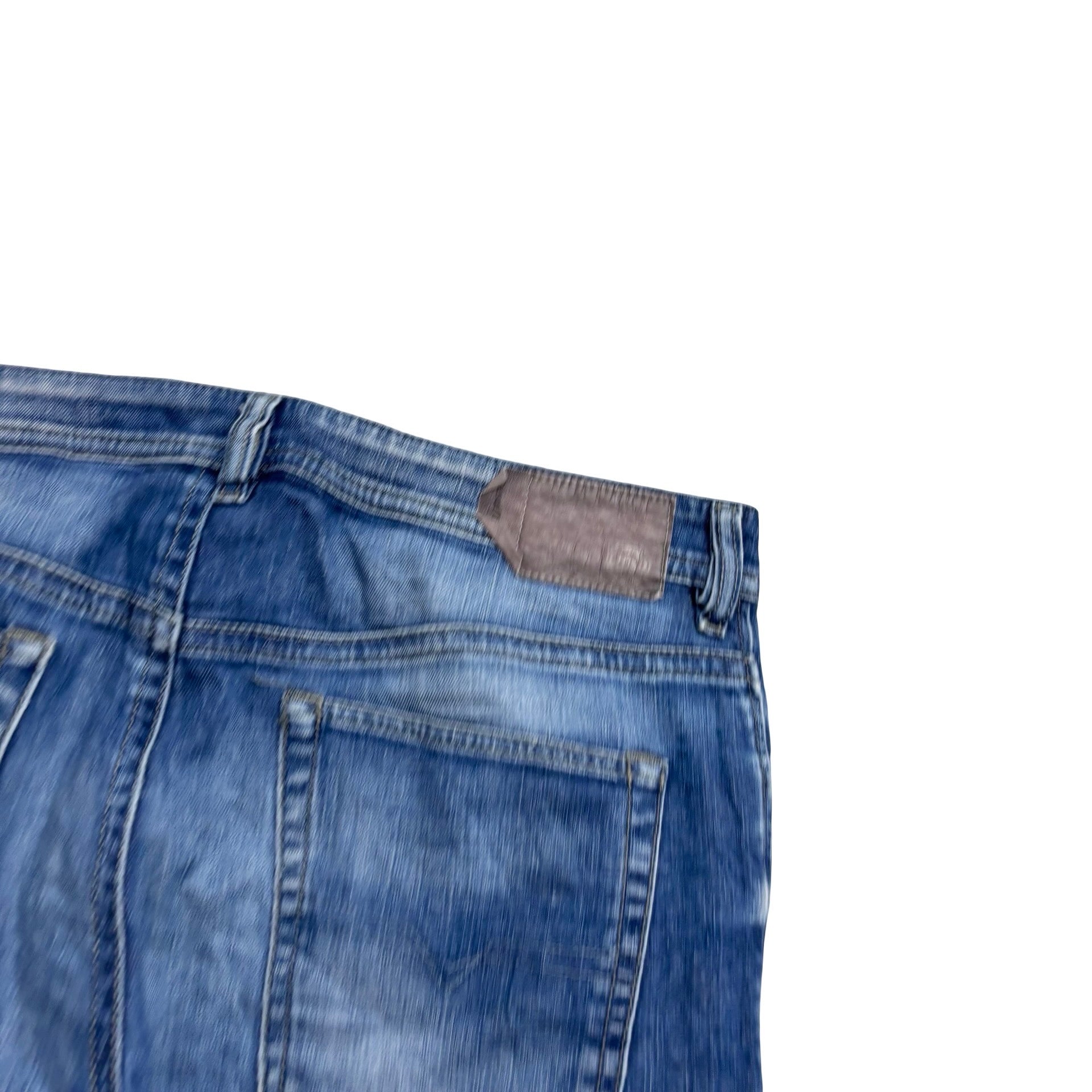 Diesel Buster Jeans W33 L32 Mens Mid Blue Slim Tapered Fit Stretch Denim (E)