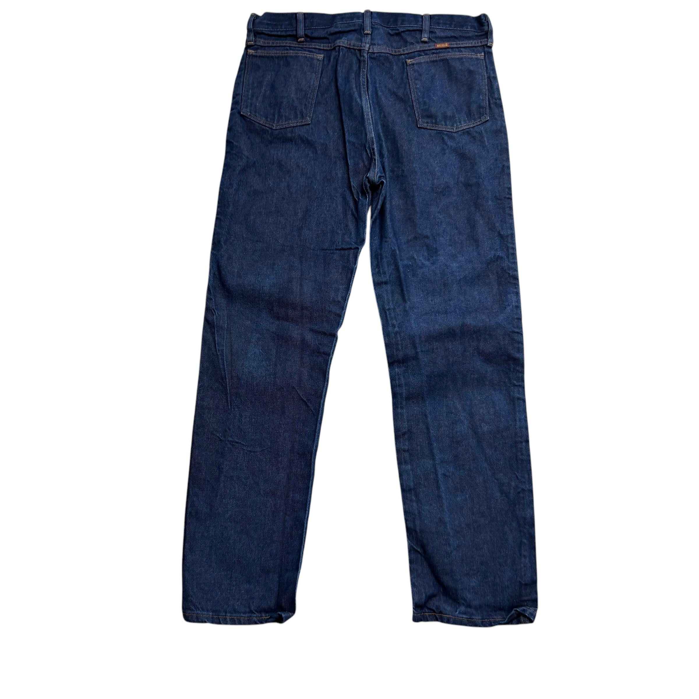 Rustler Jeans W38 L32 Mens Dark Blue Regular Fit Made In USA Vintage Denim (E)