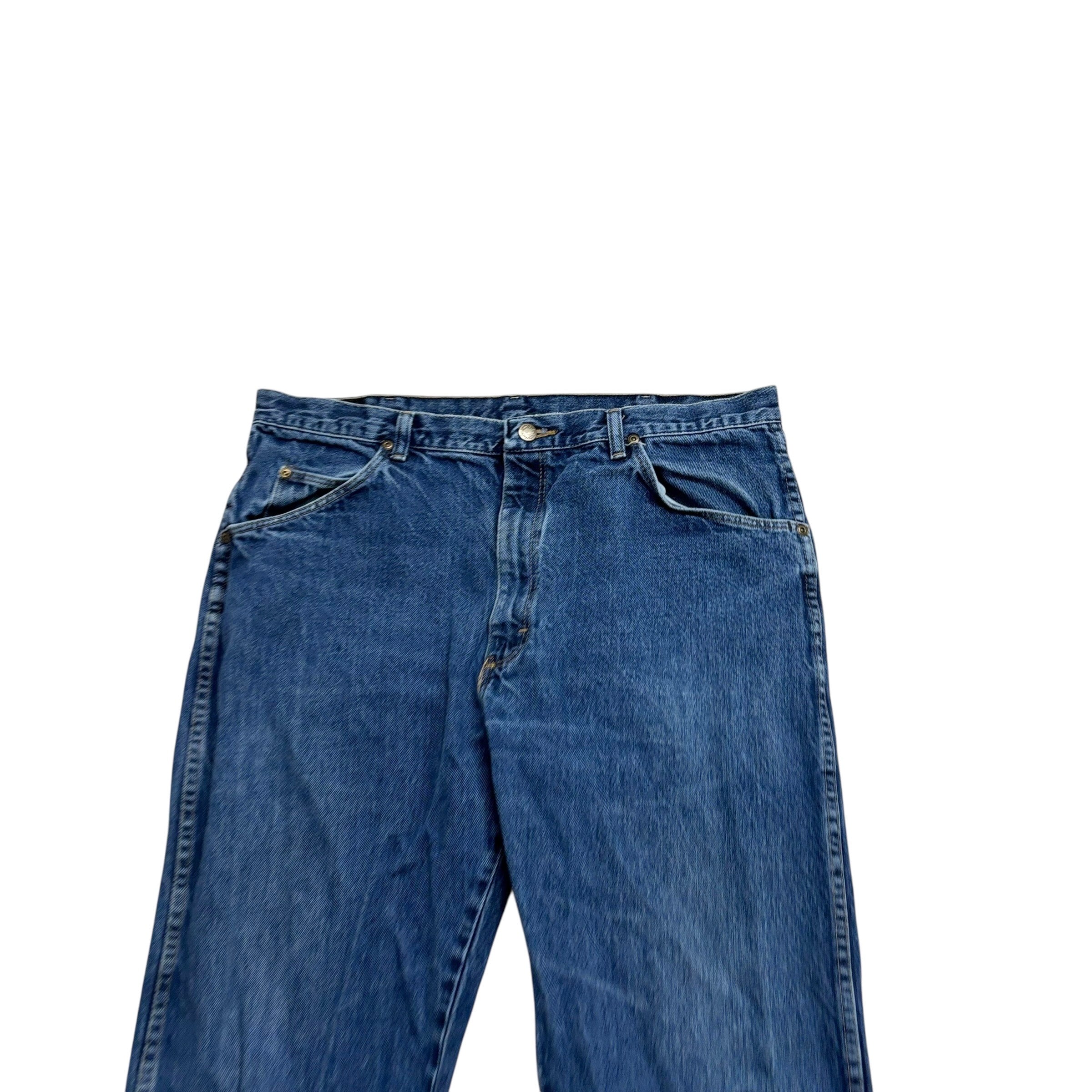 Wrangler Jeans W36 L30 Mens Mid Blue Regular Straight Fit Vintage Denim