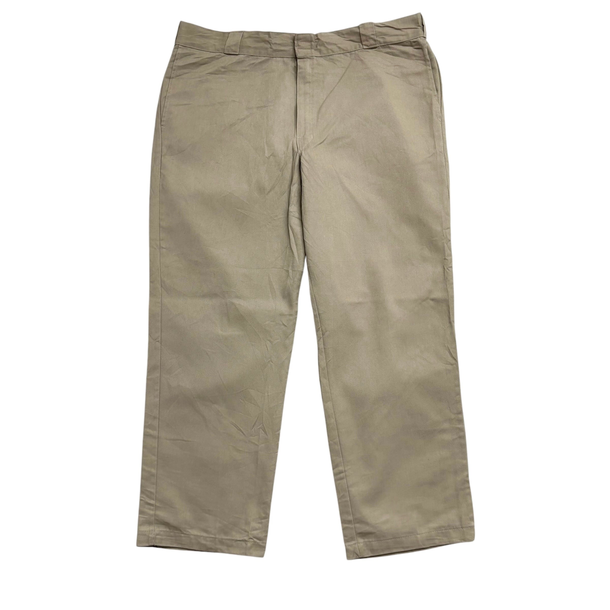 Dickies 874 Trousers W40 L30 Mens Beige Khaki Pants Original Fit Workwear