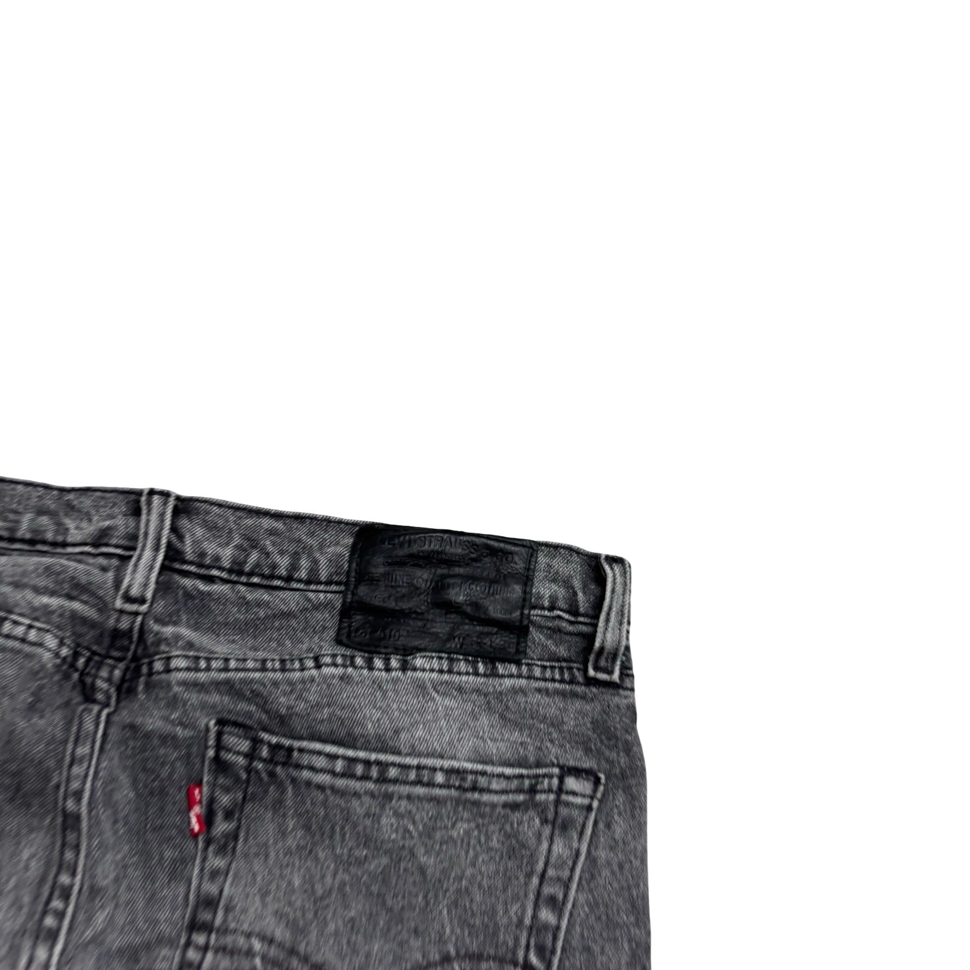 Levis 510 Jeans W32 L34 Mens Grey Skinny Fit Stretch Premium Denim (F)