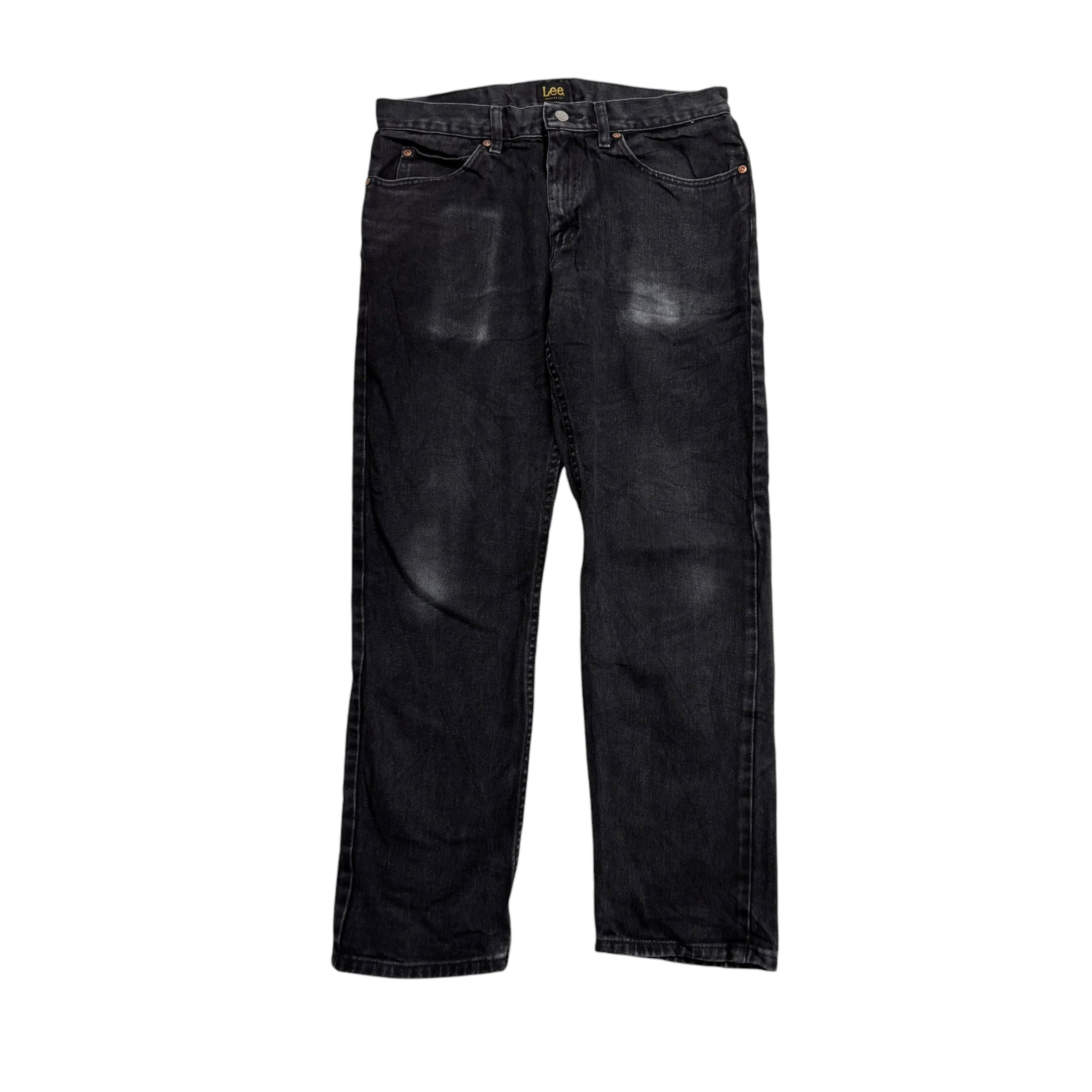 Lee Jeans W32 L31 Mens Black Regular Straight Fit Denim