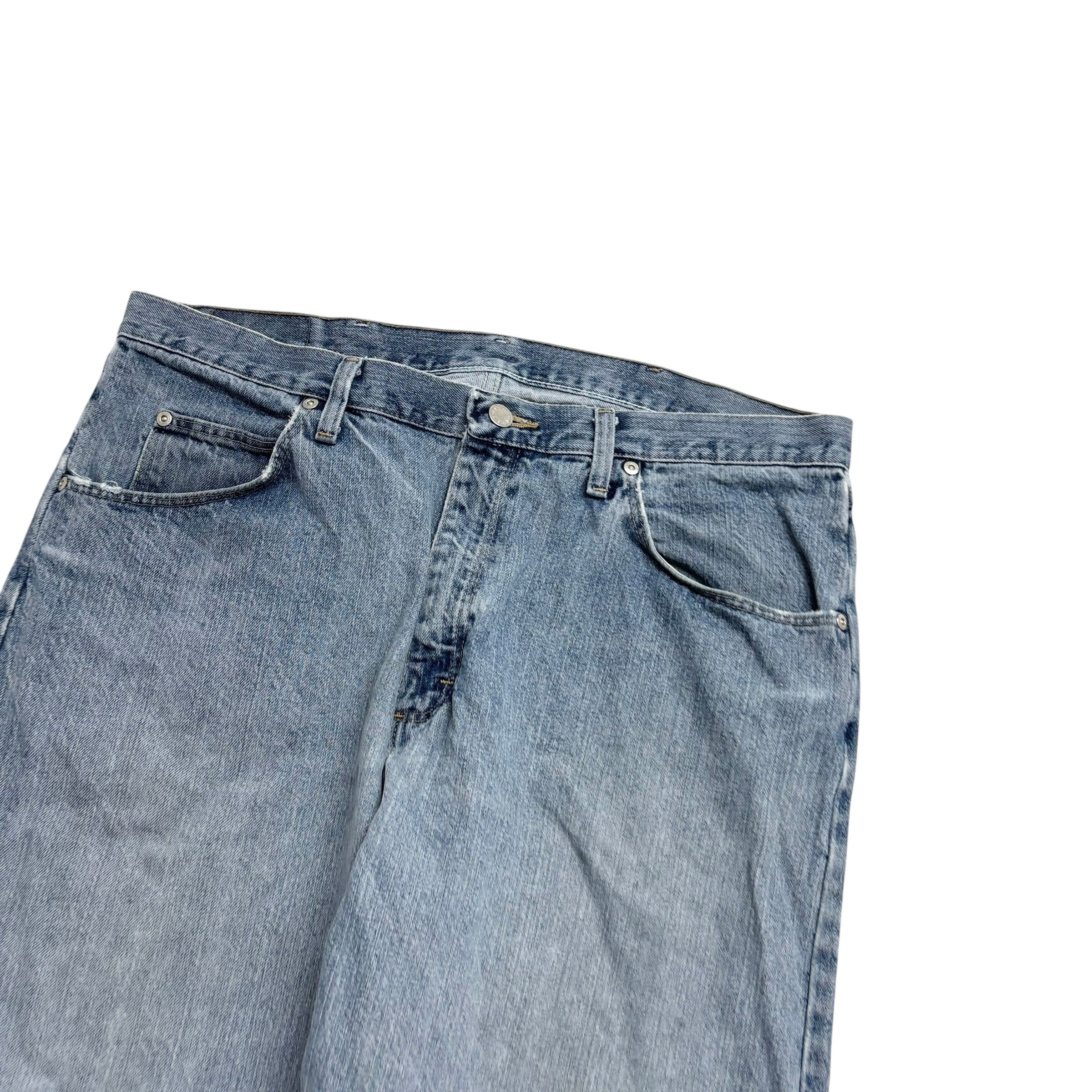 Wrangler Jeans W36 L32 Mens Light Blue Relaxed Straight Fit Baggy Denim (F)