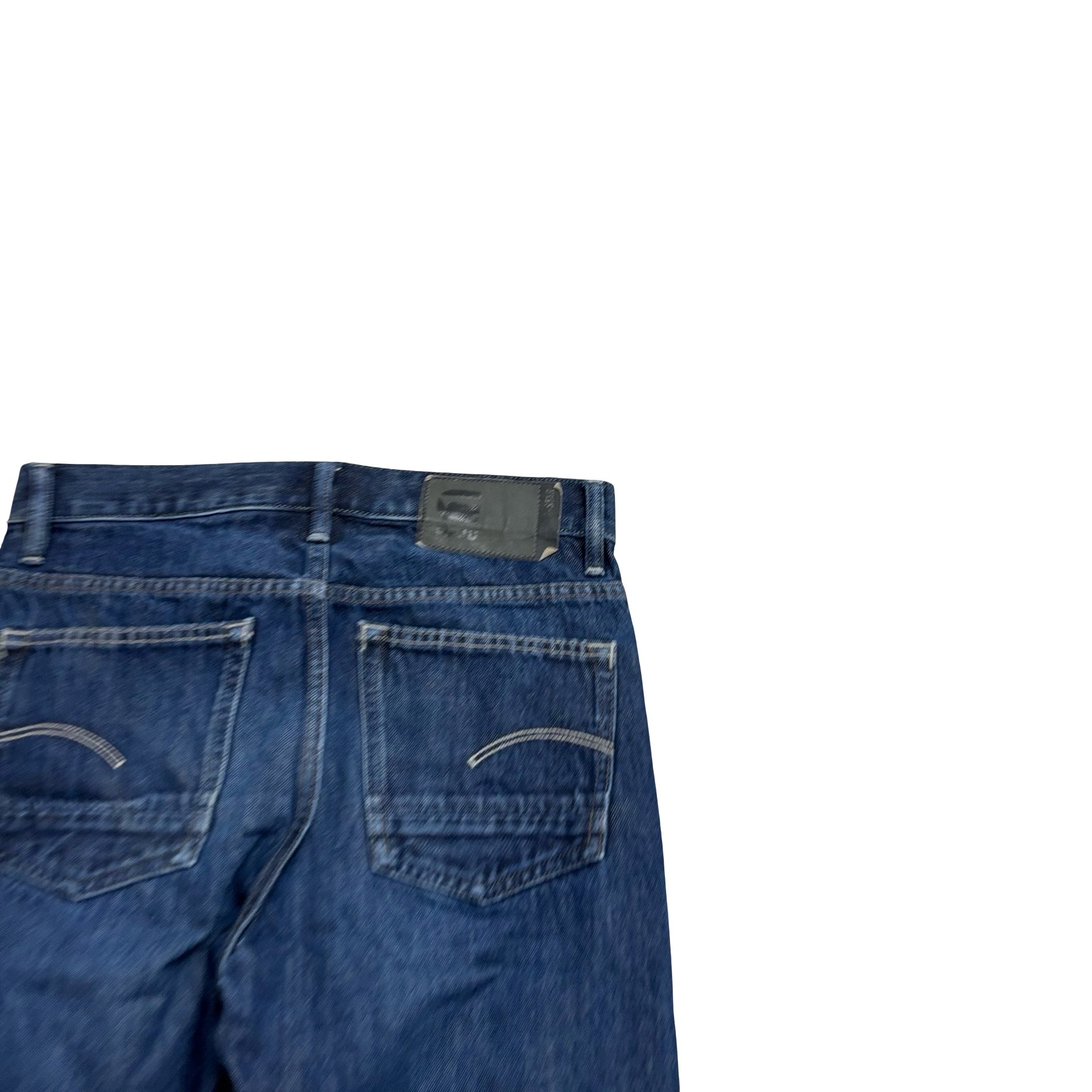 G Star Triple A Jeans W30 L30 Mens Dark Blue Slim Straight Fit Denim (E)