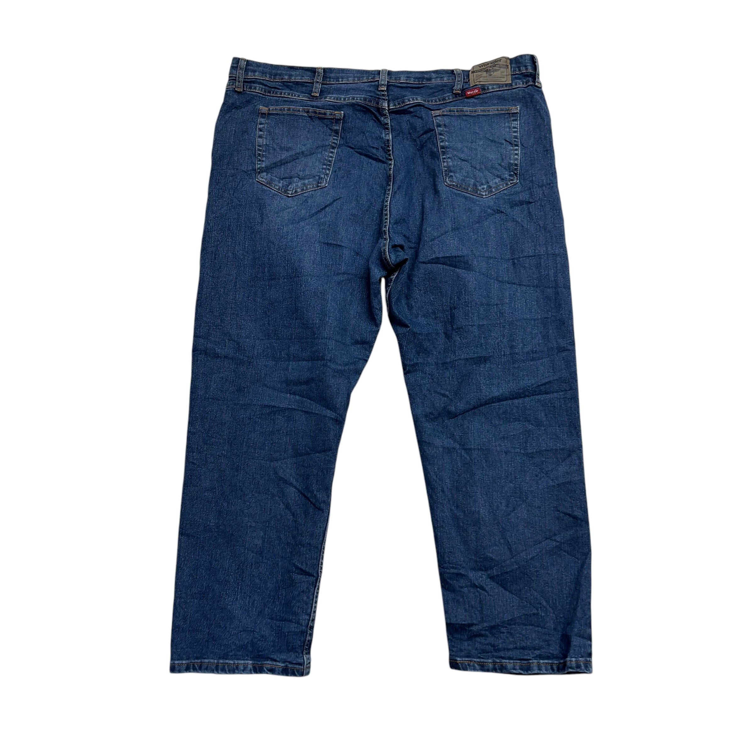 Wrangler Jeans W44 L29 Mens Dark Blue Relaxed Straight Fit Stretch Denim (E)