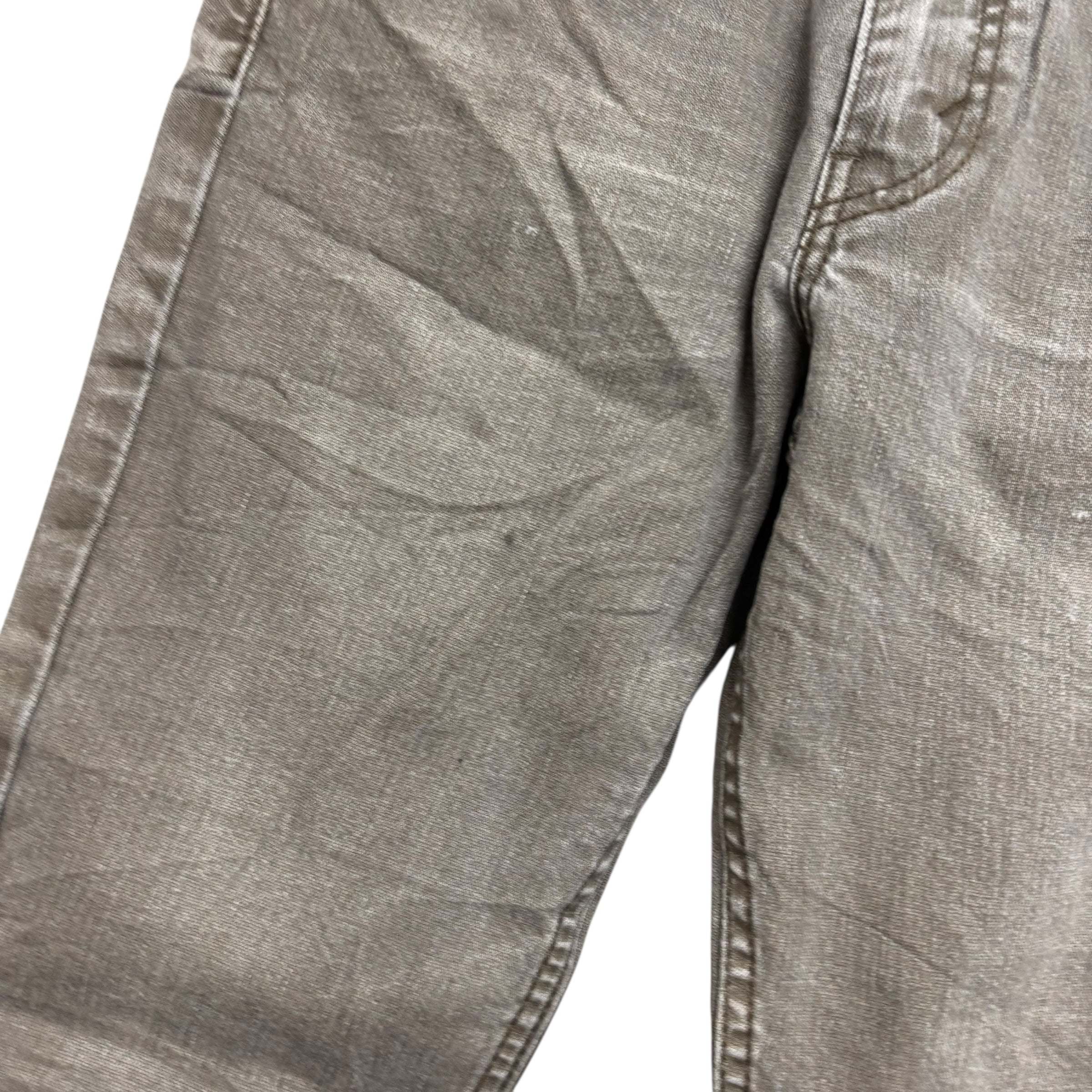 Levis 511 Jeans W30 L29 Mens Olive Green Slim Fit Stretch Waxed Denim (F)