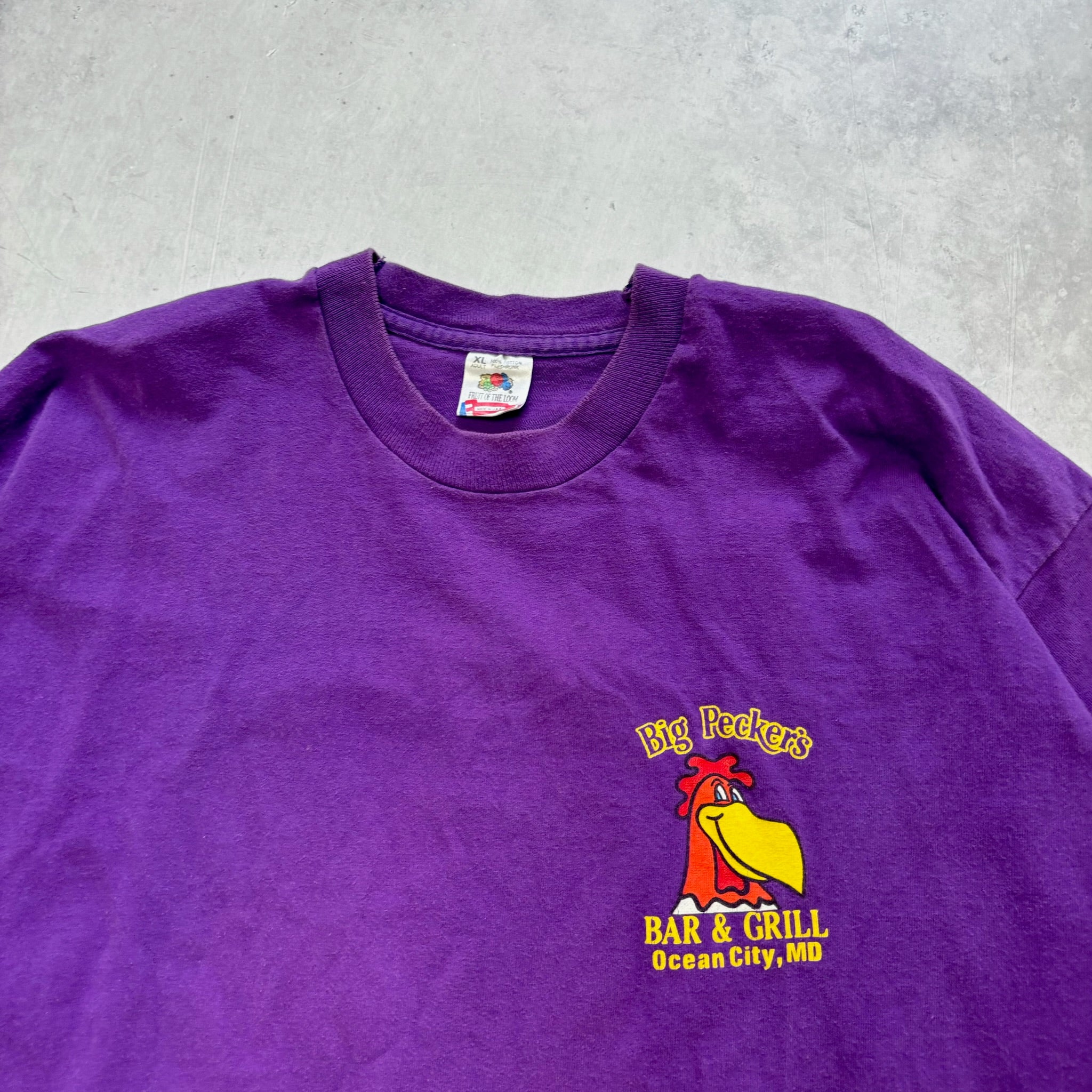 Vintage T Shirt Mens XL Purple Single Stitch Graphic Print 90s USA Tourist