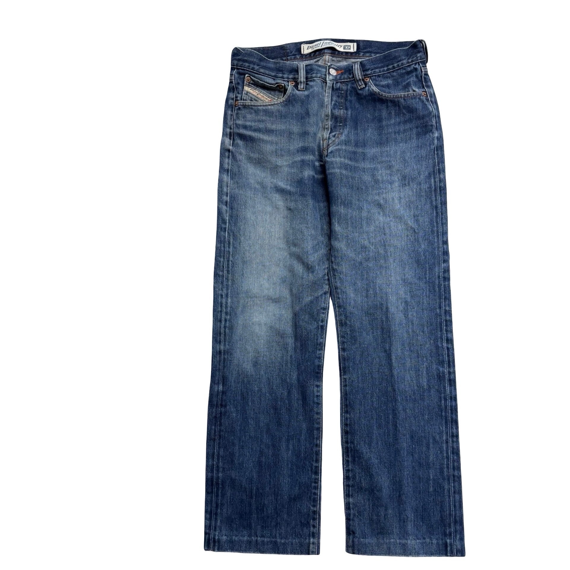 Diesel Kulter Jeans W30 L28 Mens Mid Blue Regular Straight Fit Denim