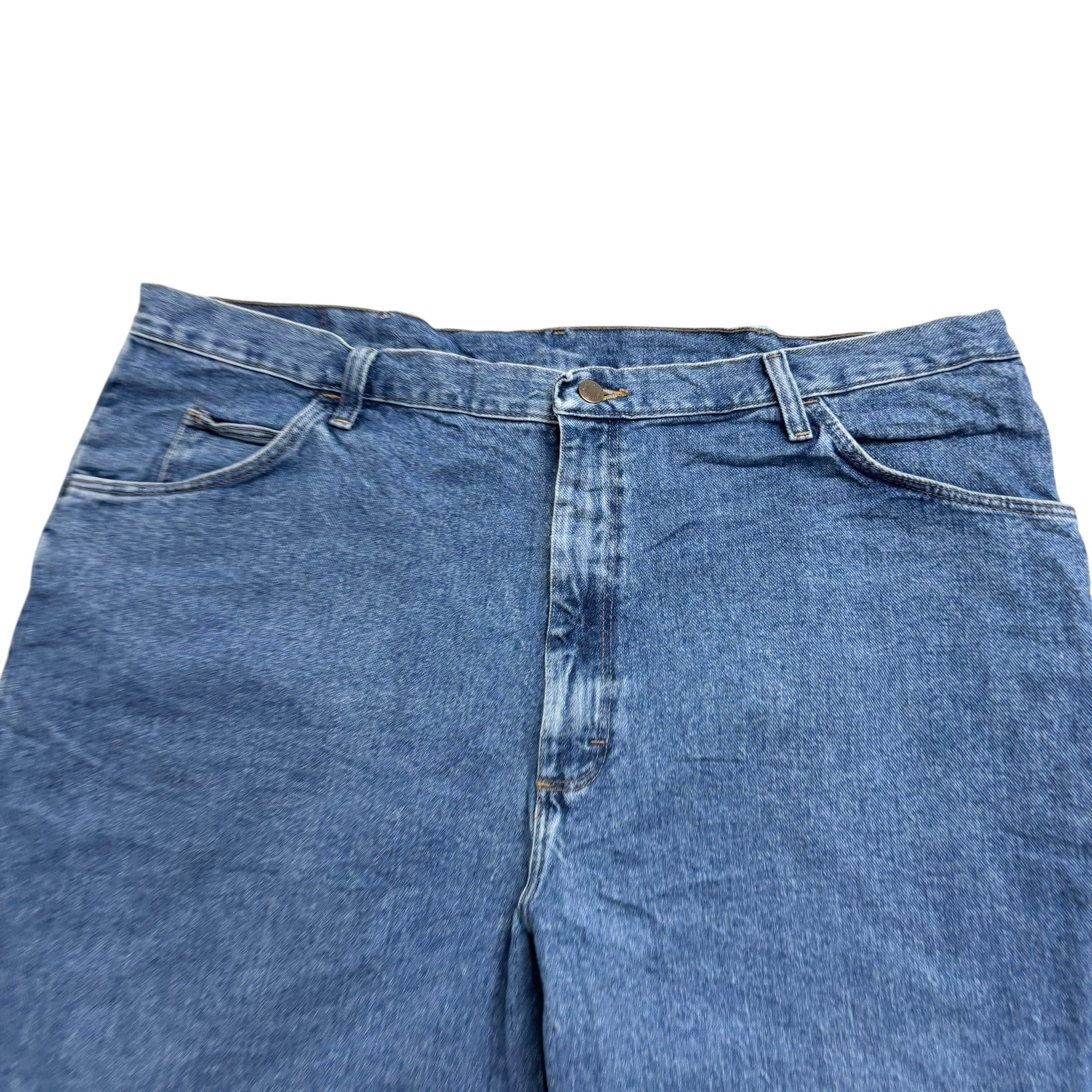Vintage Wrangler Baggy Jorts W42 Mens Denim Shorts Mid Blue Relaxed Fit (E)