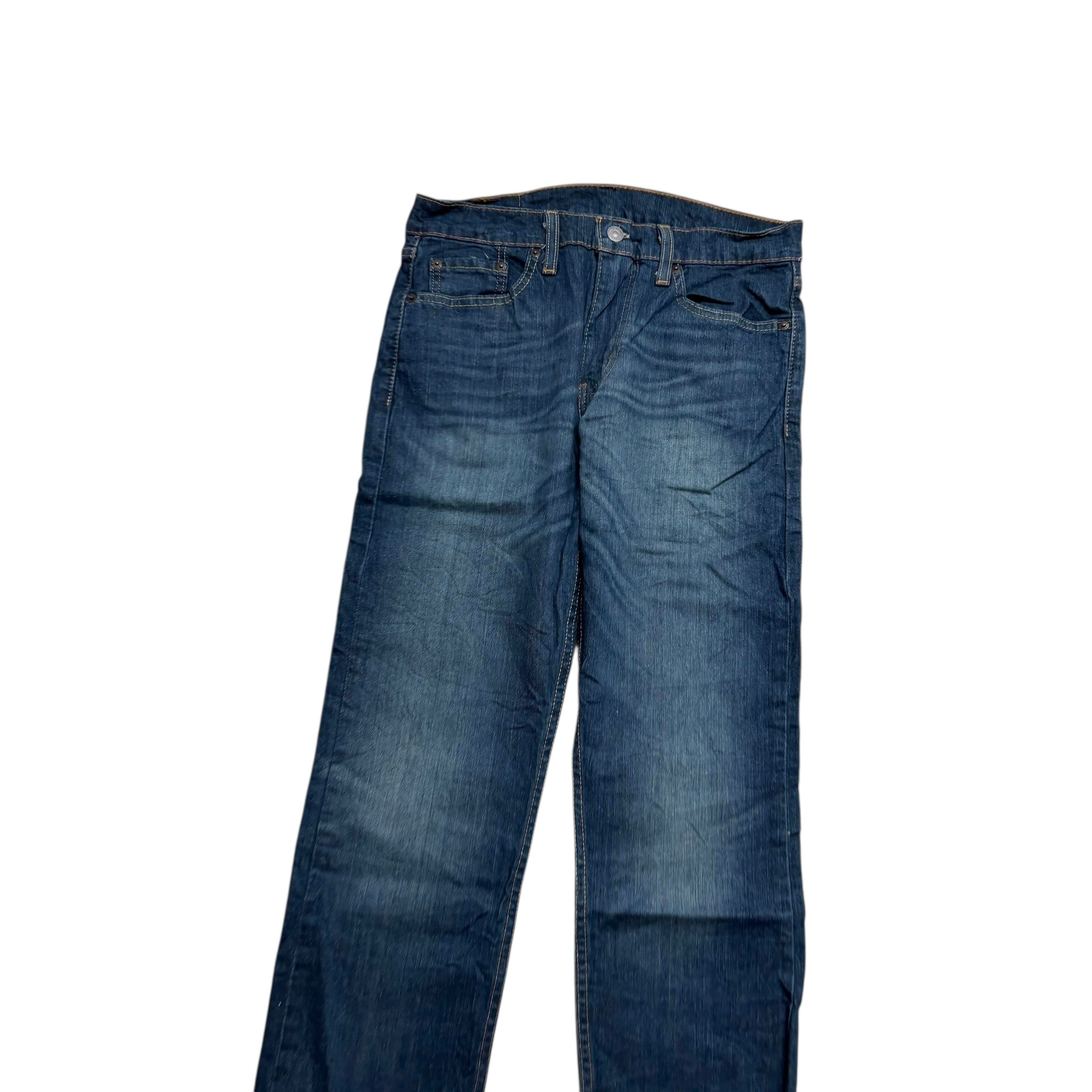 Levis 502 Jeans W29 L30 Mens Dark Blue Regular Tapered Fit Stretch Denim (E)