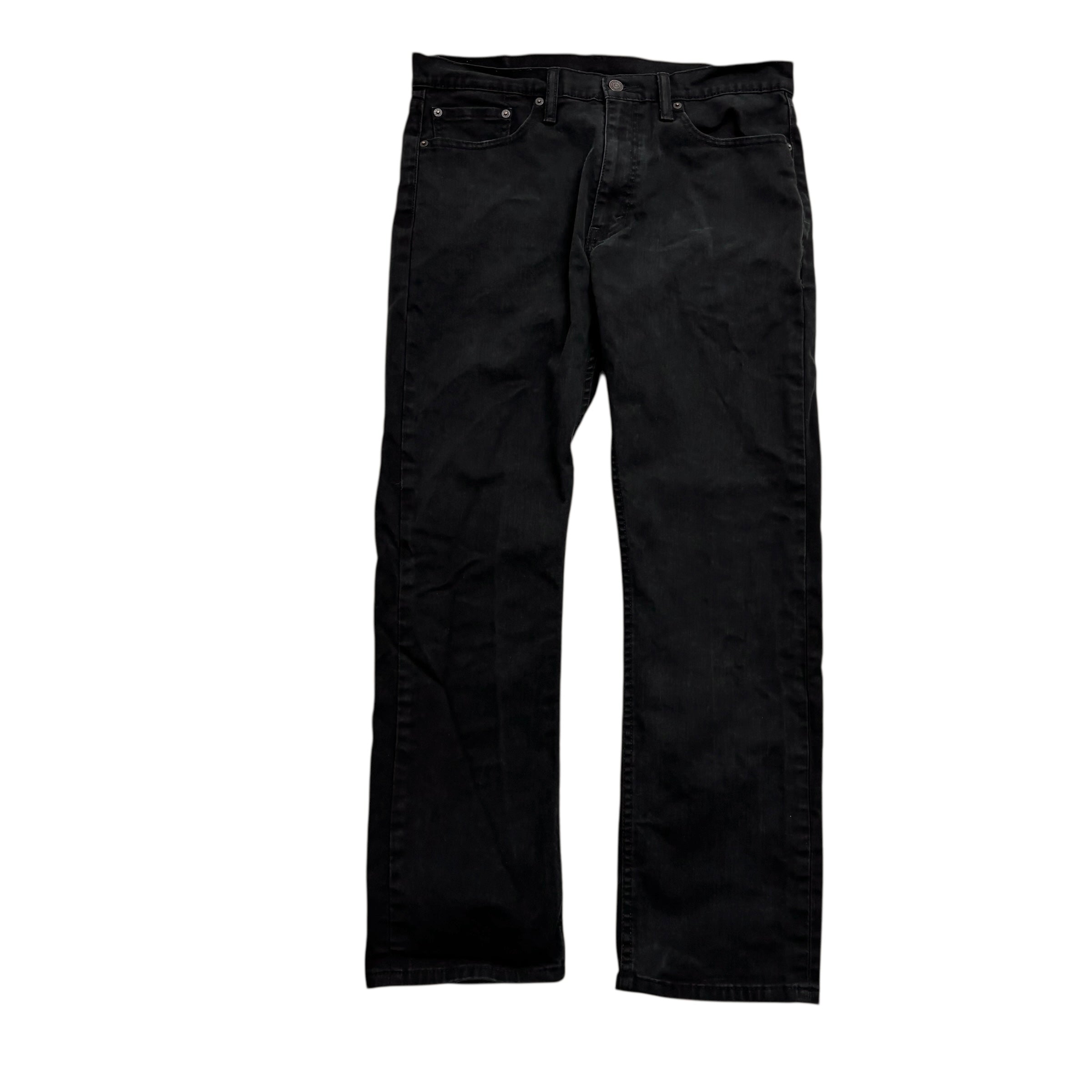 Levis 513 Jeans W34 L30 Mens Black Slim Straight Fit Stretch Denim (E)
