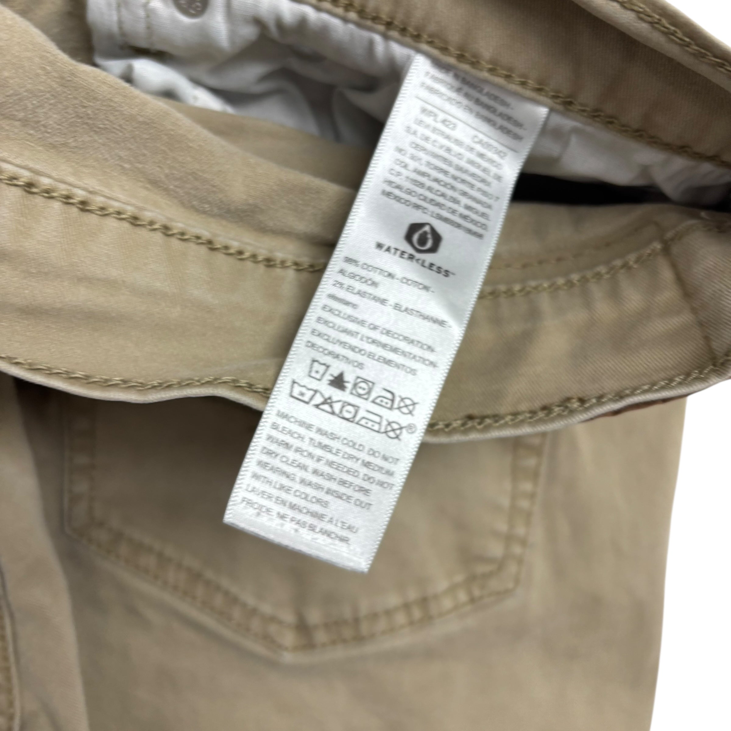 Levis Signature Trousers W34 L31 Mens Beige Tapered Fit Stretch Pants