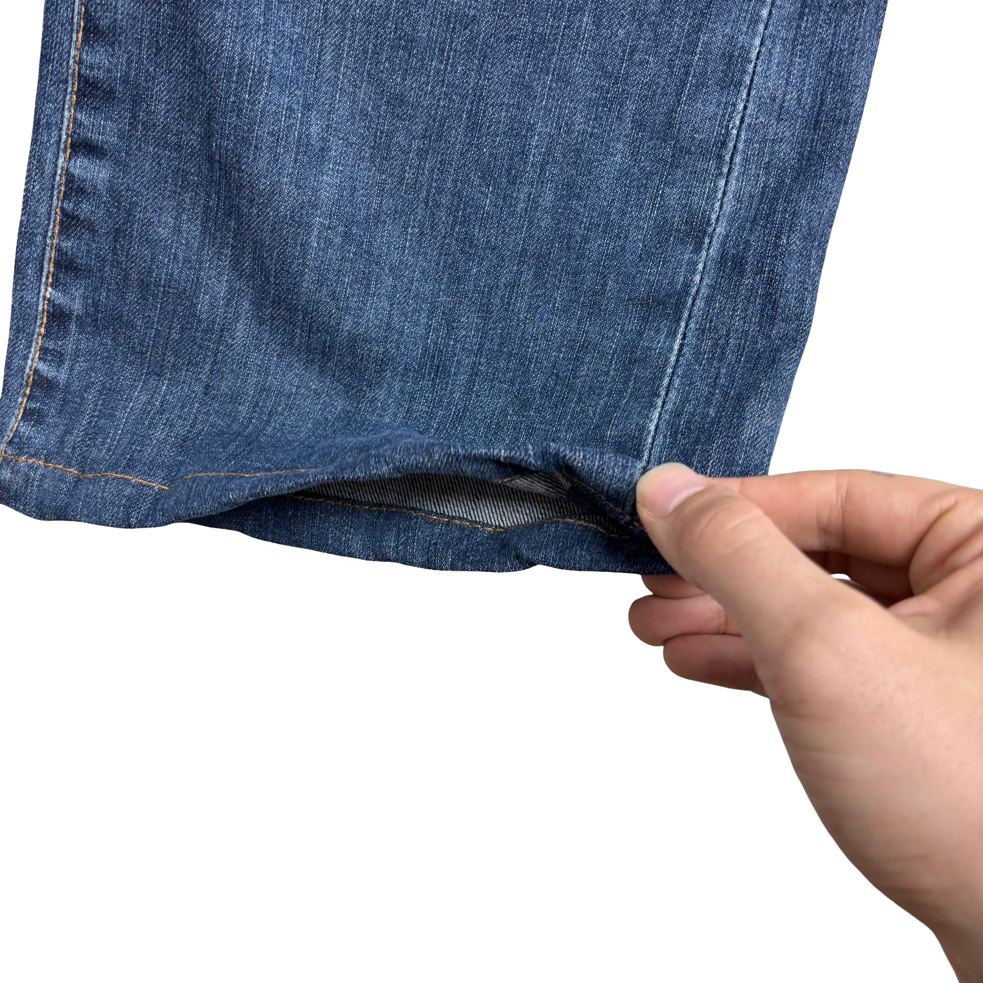 Levis 527 Jeans W34 L32 Mens Mid Blue Slim Bootcut Fit Stretch Denim (E)