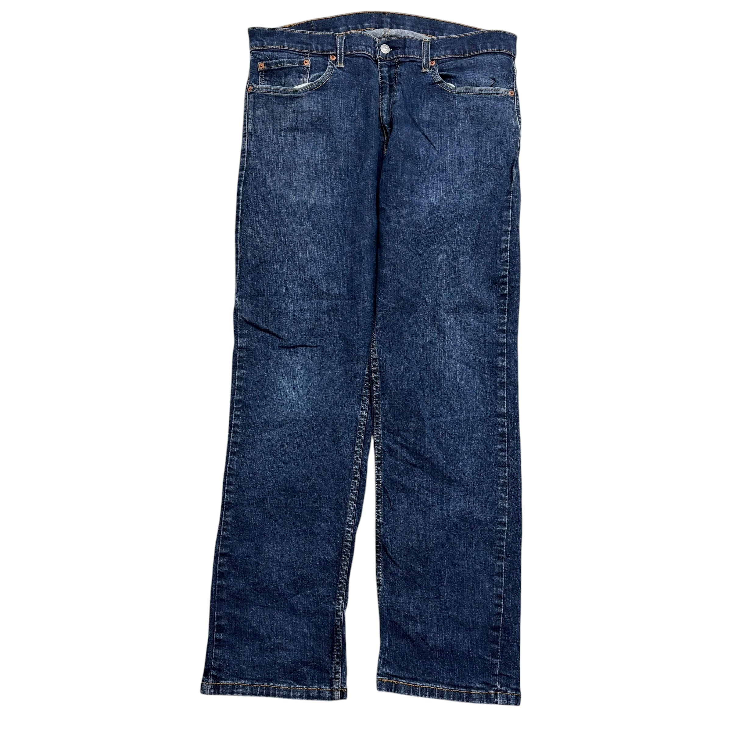 Levis 559 Jeans W36 L32 Mens Dark Blue Regular Straight Fit Stretch Denim (F)