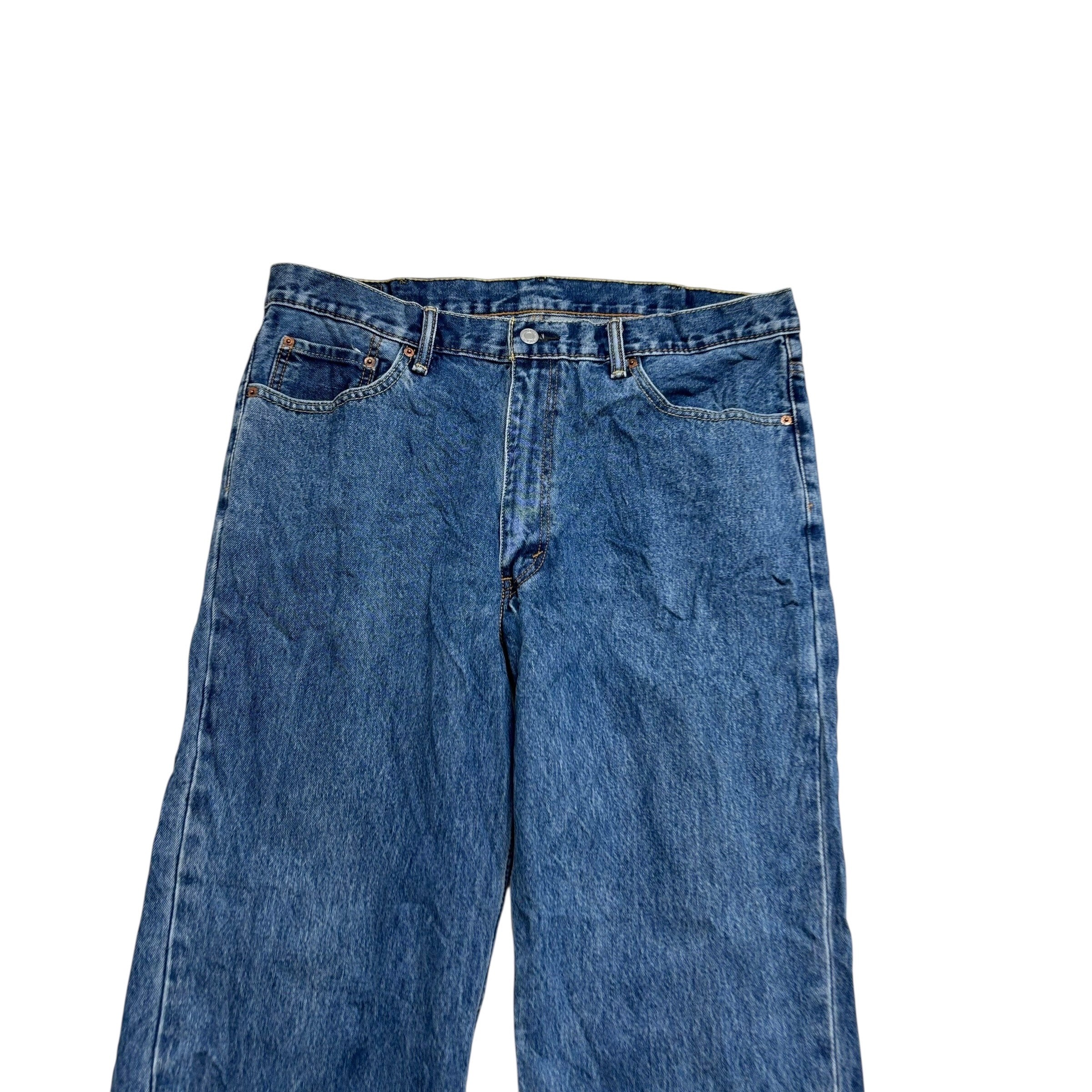 Levis 550 Jeans W38 L34 Mens Mid Blue Baggy Relaxed Straight Fit Denim (E)