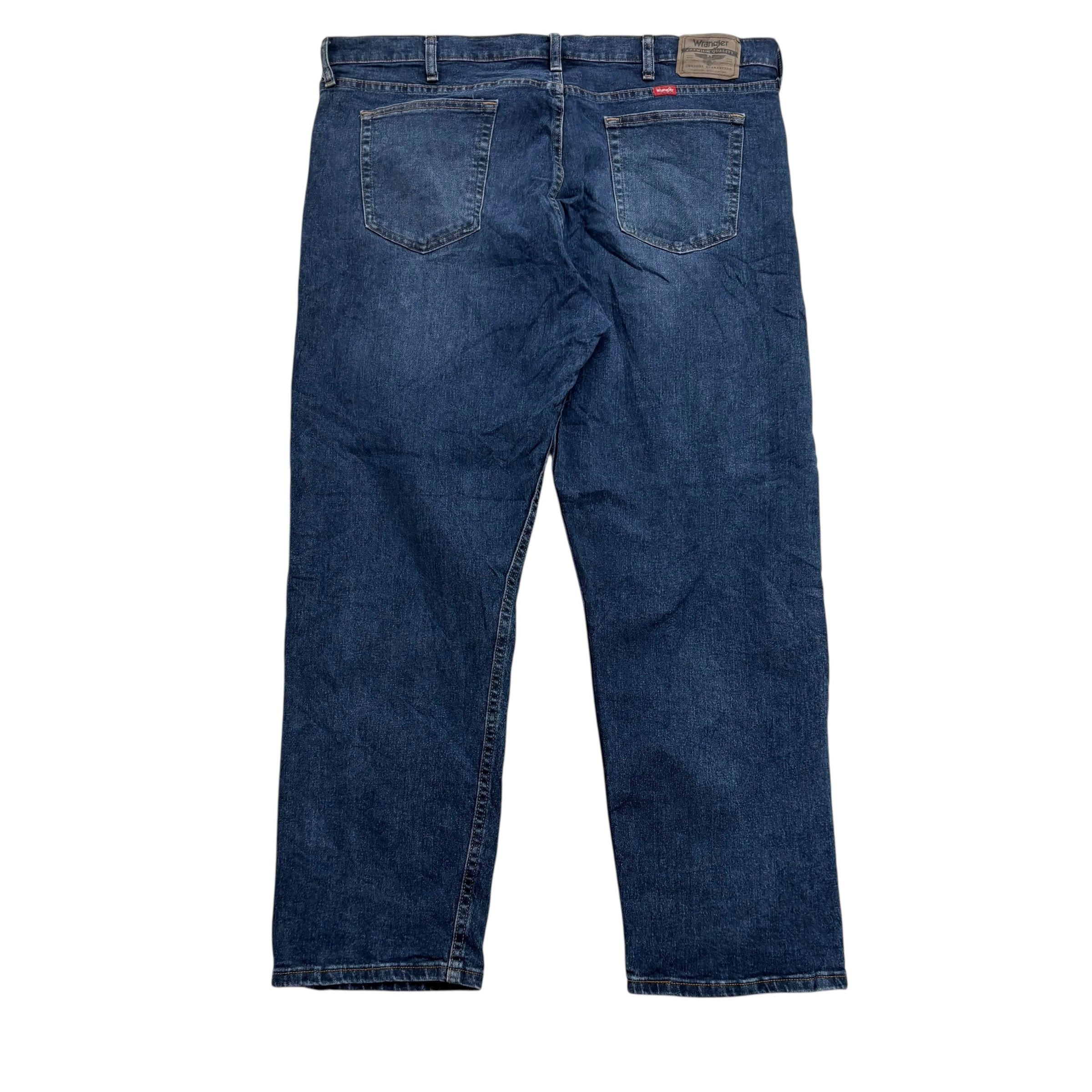 Wrangler Jeans W40 L29 Mens Dark Blue Relaxed Straight Fit Stretch Denim (E)