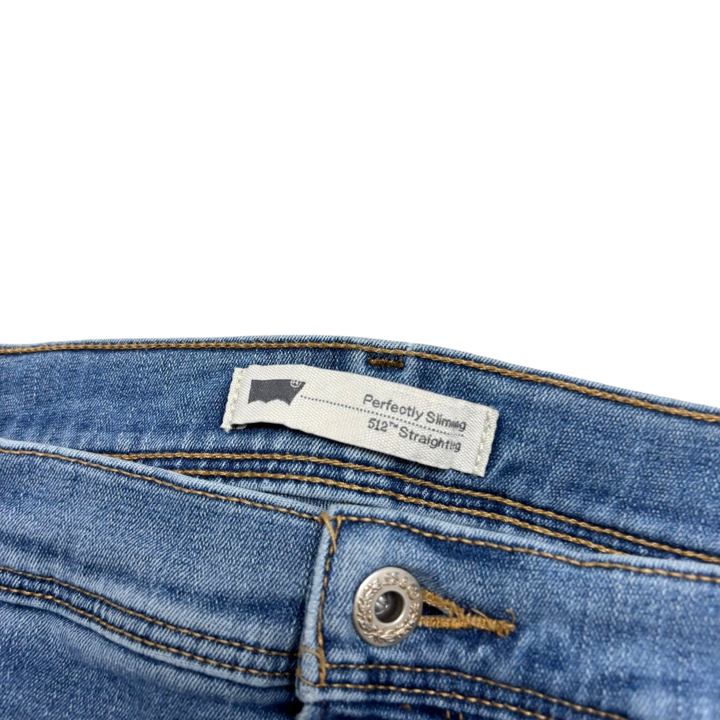 Levis 512 Jeans W32 L32 Womens Mid Blue Regular Straight Stretch Vintage Denim