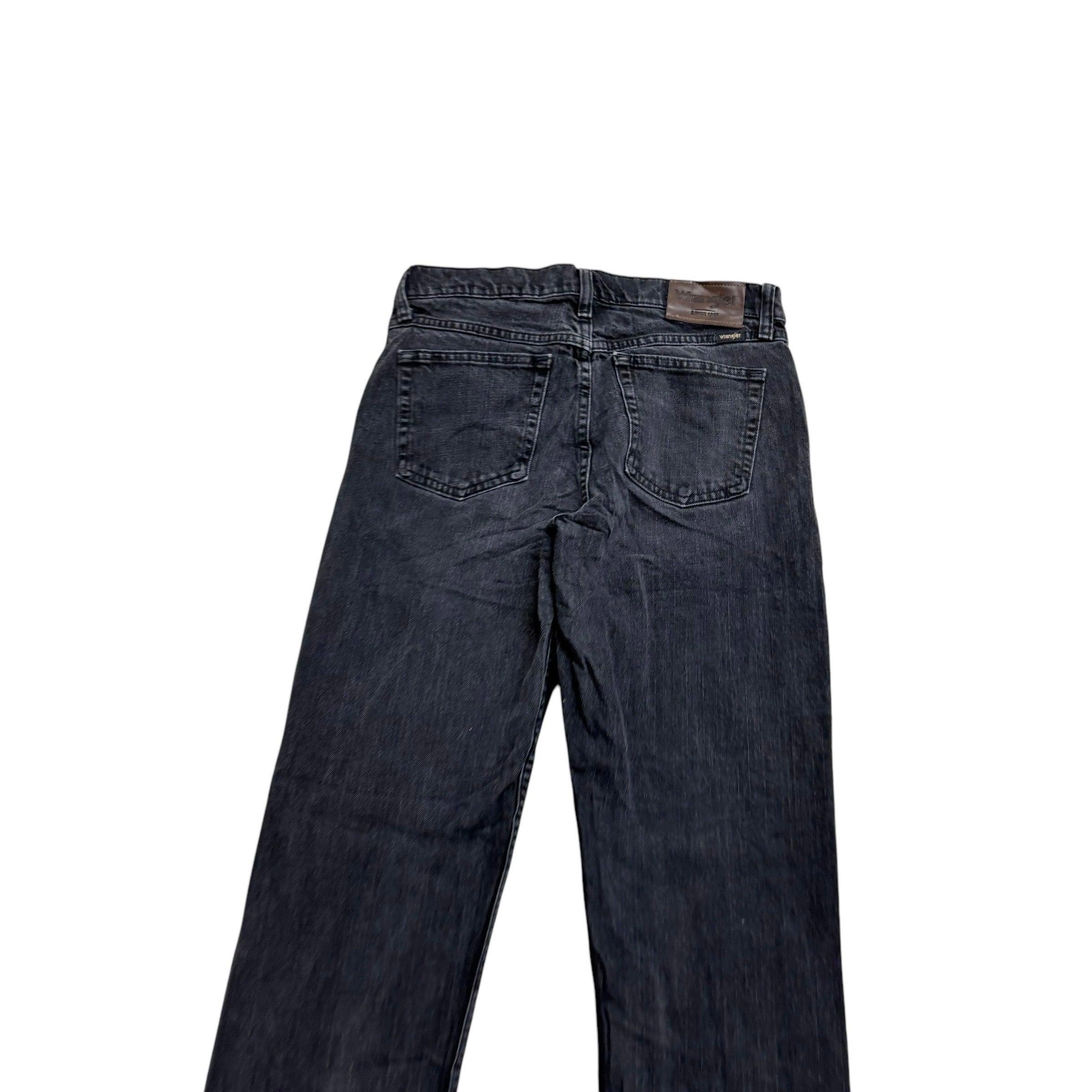 Wrangler Jeans W30 L32 Mens Black Regular Straight Fit Stretch Denim (E)