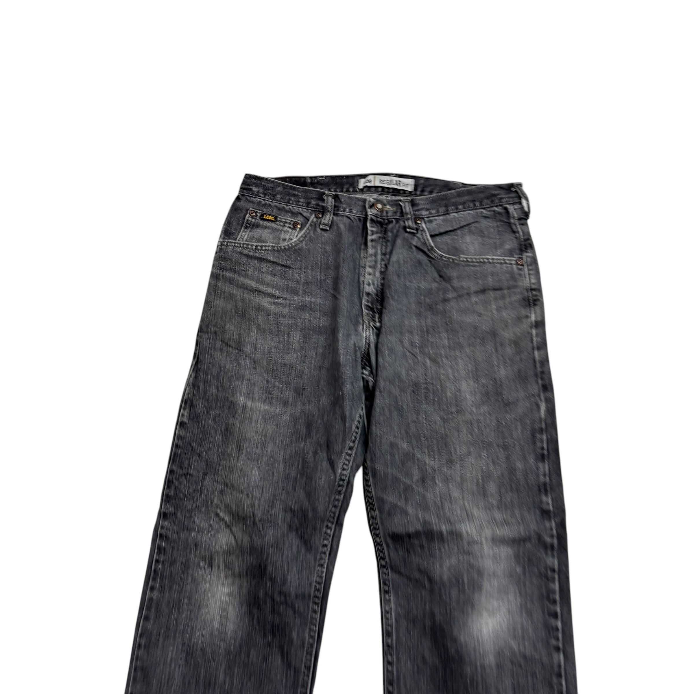 Lee Jeans W34 L30 Mens Grey Regular Straight Fit Vintage Denim (F)