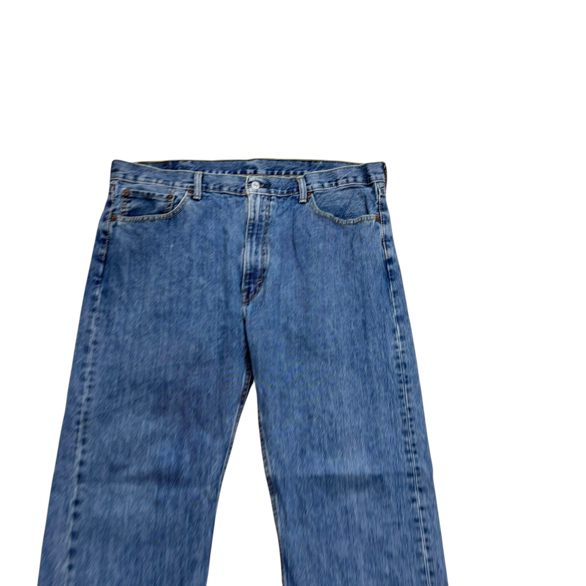 Levis 505 Jeans W40 L32 Mens Mid Blue Regular Straight Fit Denim (E)