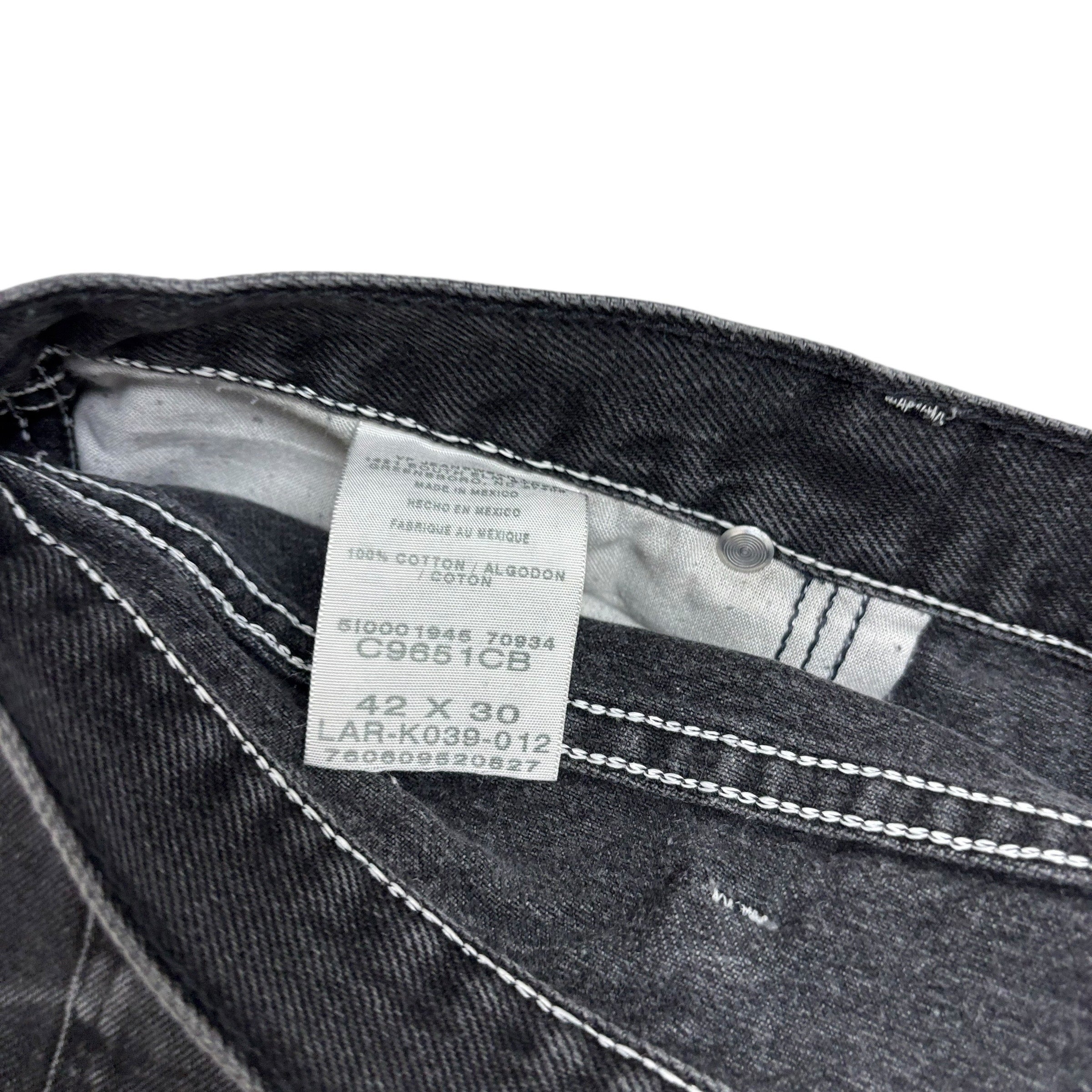 Wrangler Jeans W40 L30 Mens Black Regular Straight Fit Vintage Denim