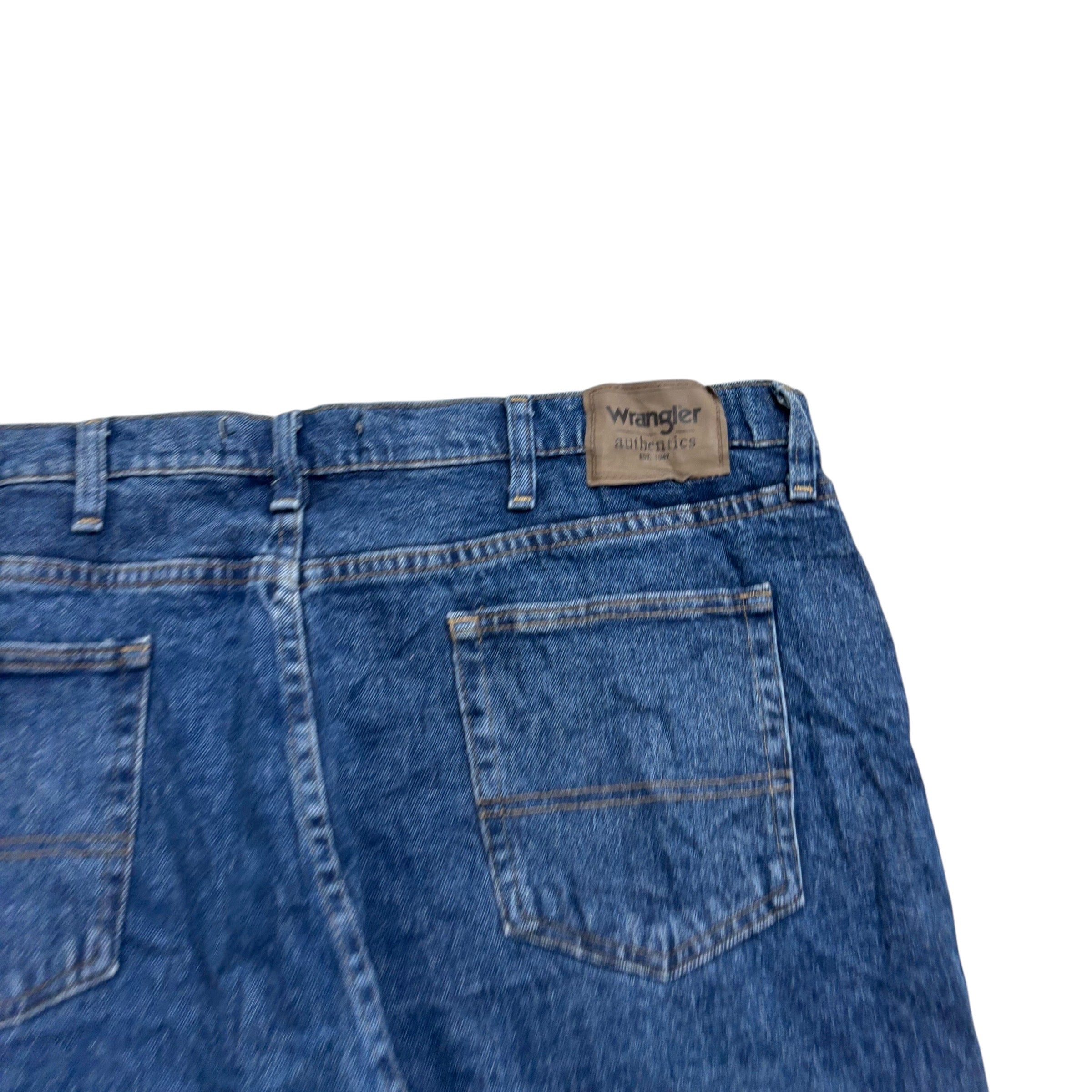 Wrangler Baggy Jorts W40 Mens Denim Shorts Mid Blue Relaxed Fit Stretch (E)