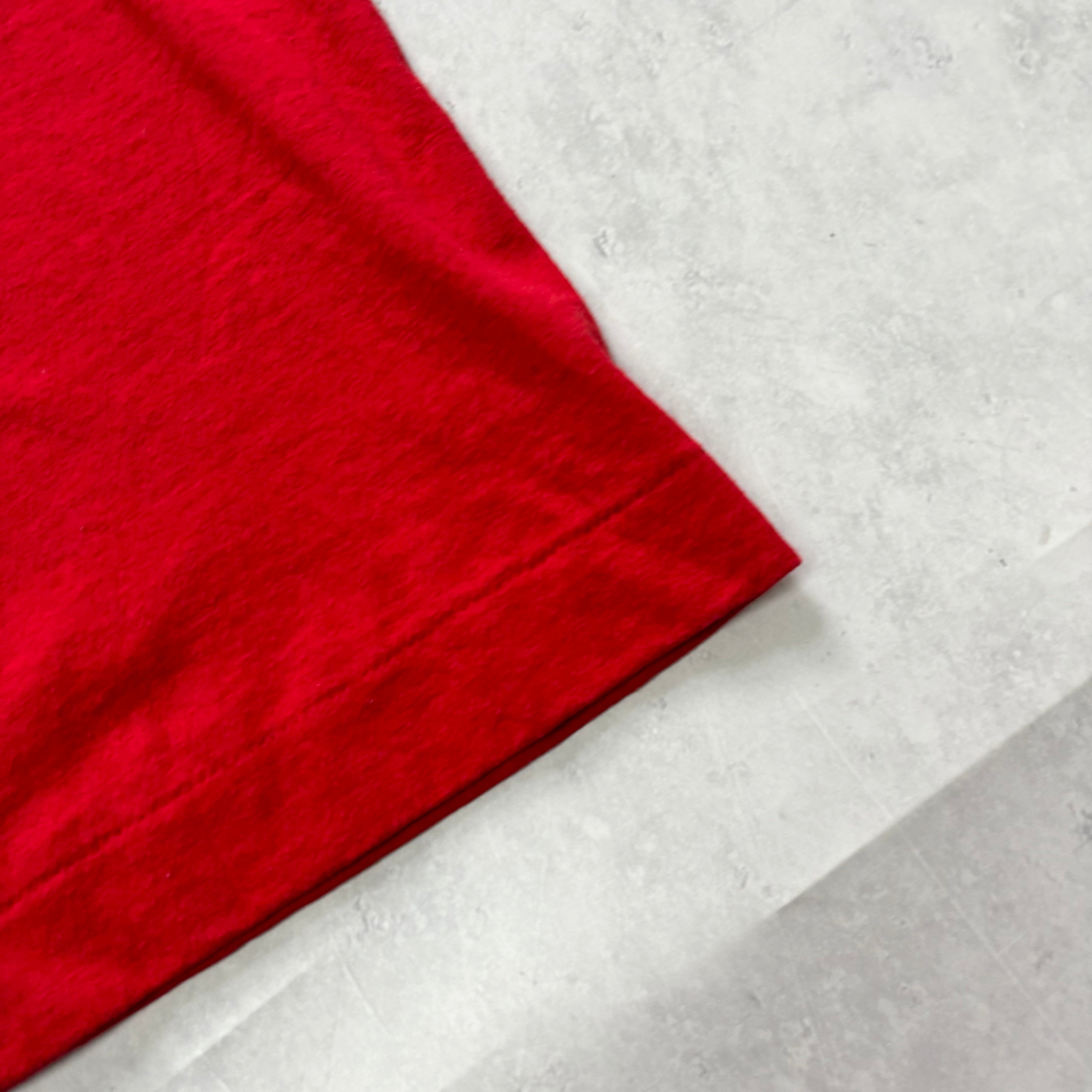 Vintage T Shirt Mens Small Red Single Stitch Graphic Print 90s USA (E)