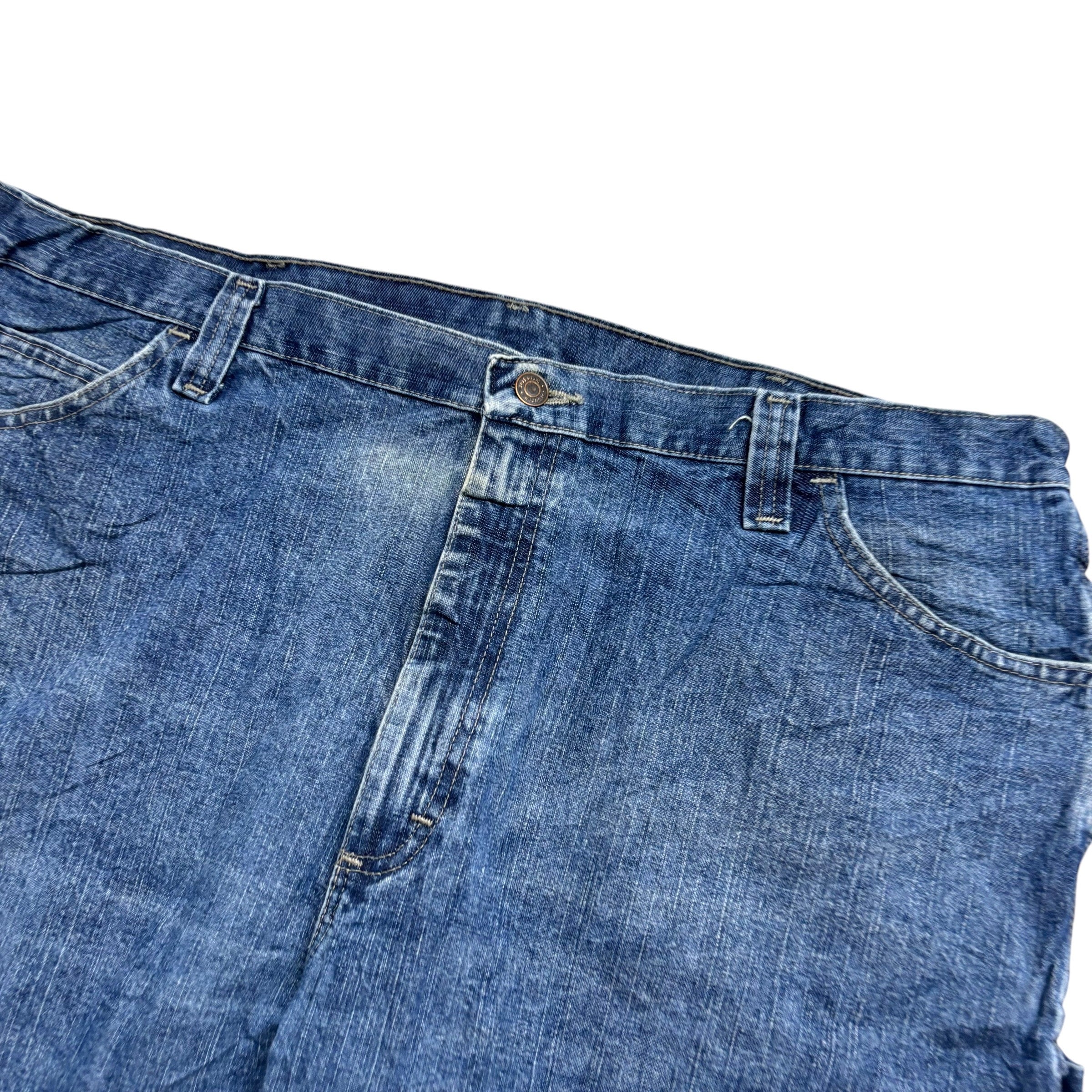 Wrangler Baggy Jorts W40 Mens Mid Blue Denim Shorts Relaxed Fit Carpenter