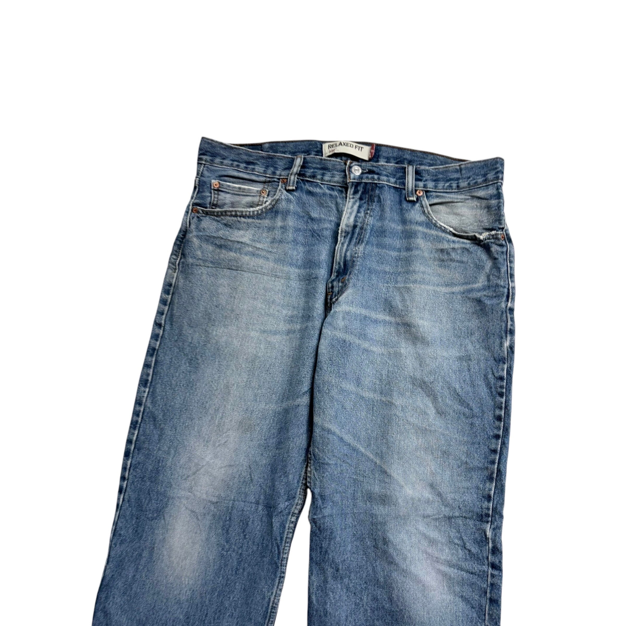 Levis 550 Jeans W36 L30 Mens Mid Blue Baggy Relaxed Straight Fit Vintage Denim