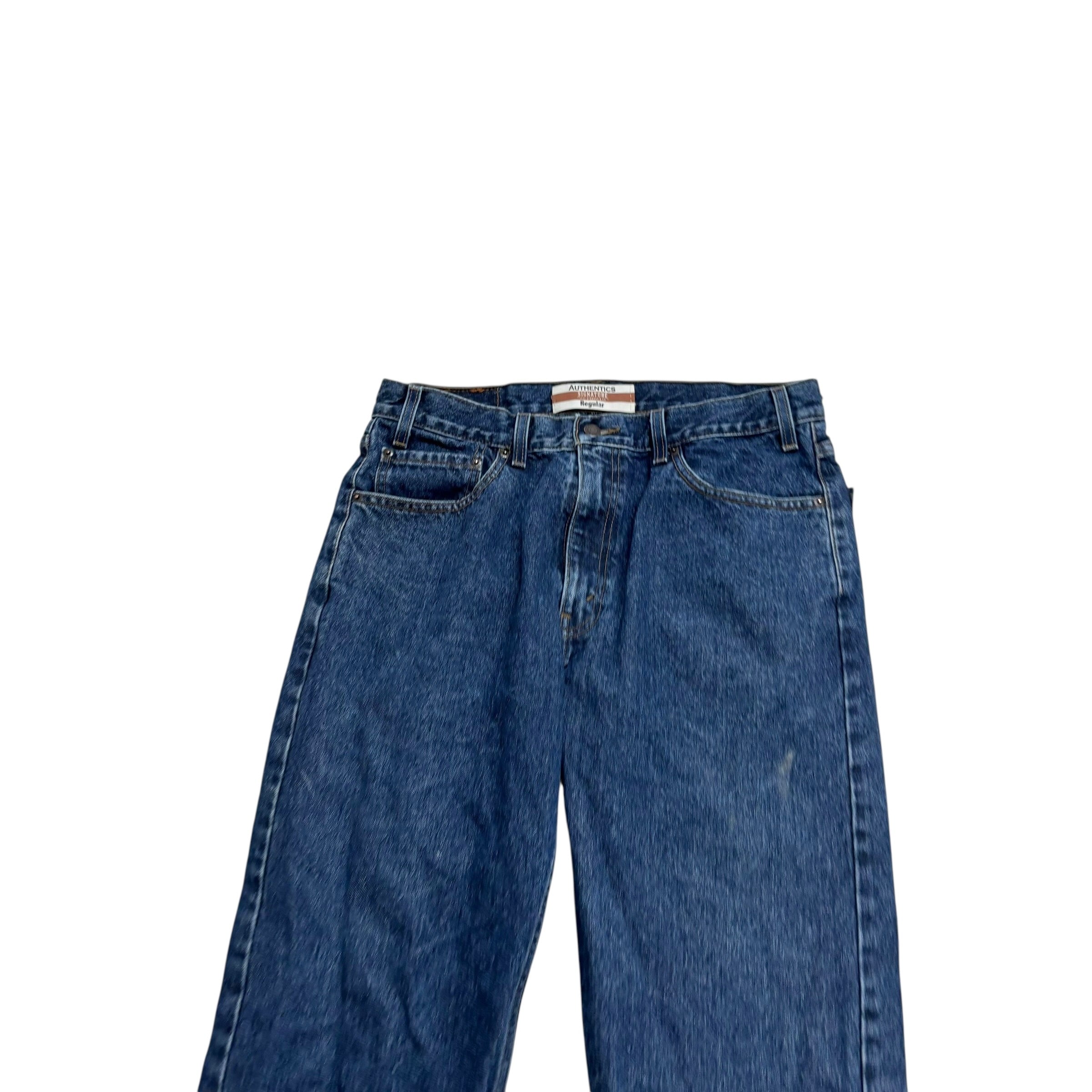 Levis Signature Jeans W34 L34 Mens Mid Blue Regular Straight Fit Vintage