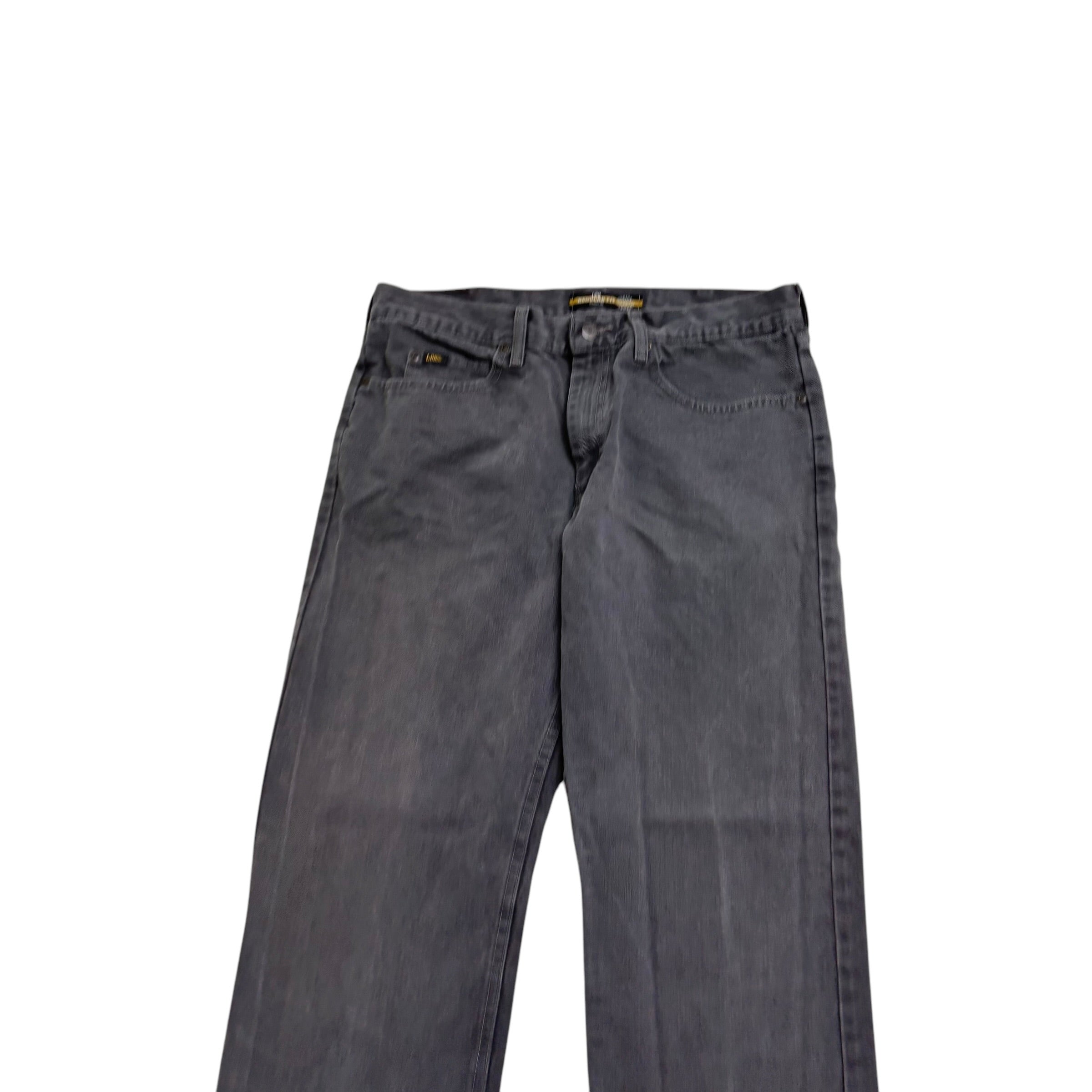 Lee Jeans W36 L30 Mens Grey Regular Straight Fit Vintage Denim (E)