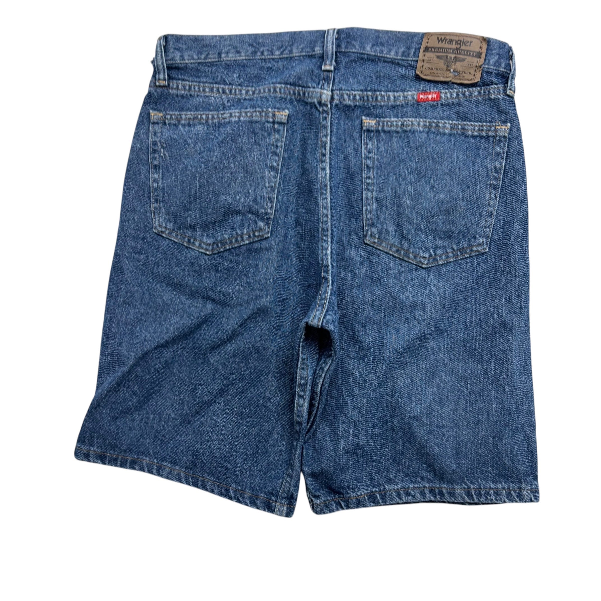 Wrangler Baggy Jorts W33 Mens Denim Shorts Mid Blue Relaxed Fit (F)