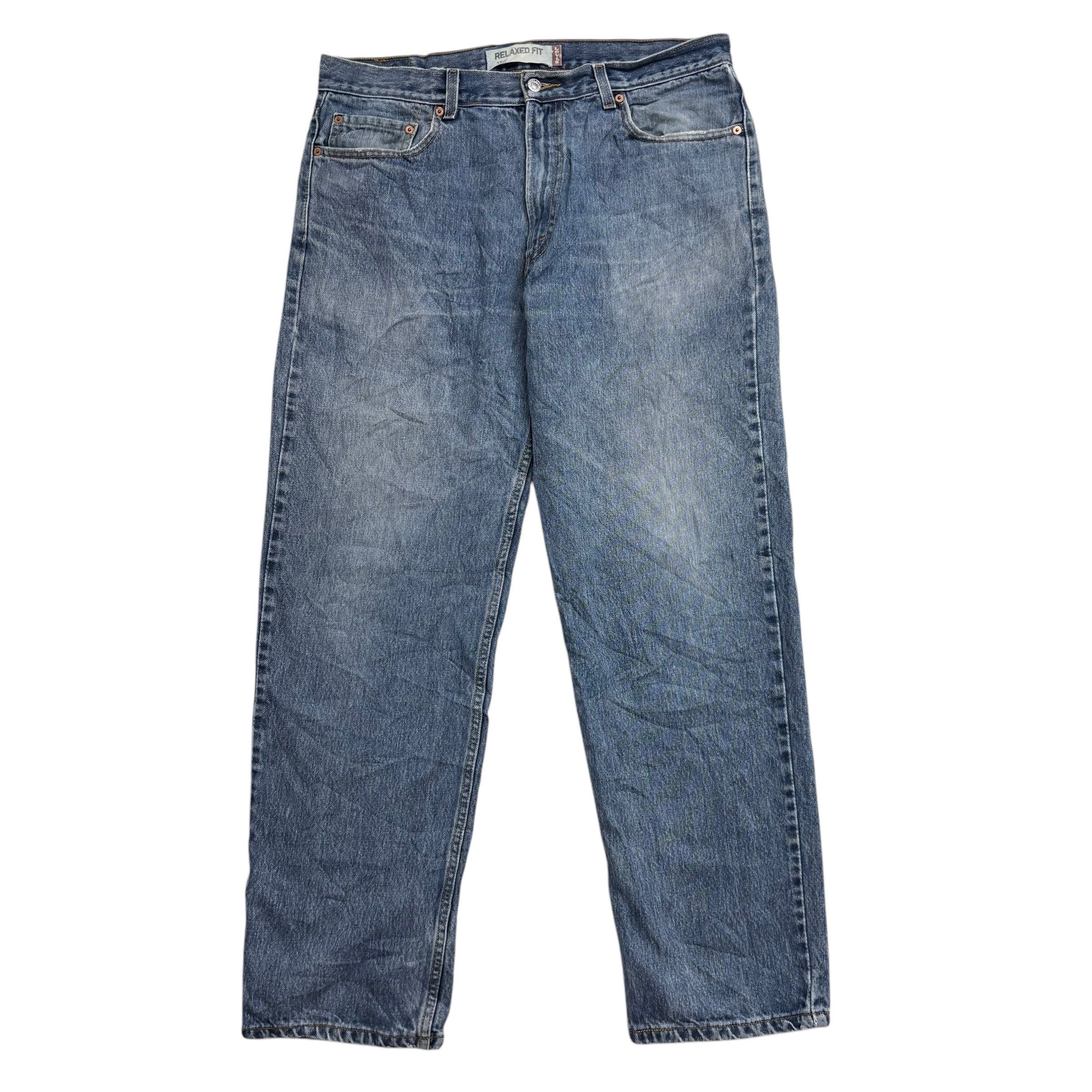 Levis 550 Jeans W36 L32 Mens Mid Blue Baggy Relaxed Straight Vintage Denim (E)