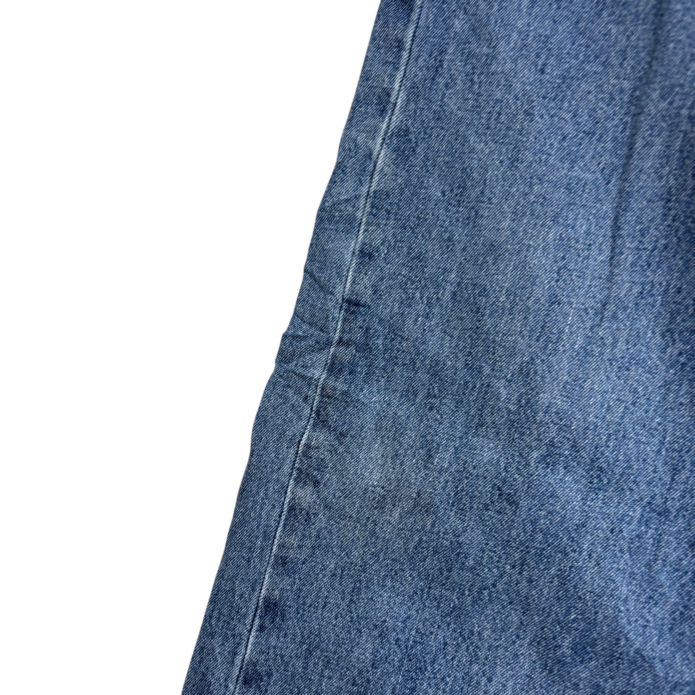 Levis 505 Jeans W42 L32 Mens Mid Blue Regular Straight Fit Denim